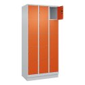 C+P Fächerschrank "Classic Plus", 5 Fächer übereinander, Abteilbreite 30 cm, mit Sockel 195x90x50 cm/ 15 Fächer, Reinorange (RAL 2004)