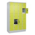 C+P Fächerschrank "Classic Plus", 5 Fächer übereinander, Abteilbreite 30 cm, mit Sockel 195x120x50 cm/ 20 Fächer, Feuerrot (RAL 3000)