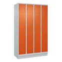 C+P Fächerschrank "Classic Plus", 5 Fächer übereinander, Abteilbreite 30 cm, mit Sockel 195x120x50 cm/ 20 Fächer, Reinorange (RAL 2004)