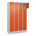 C+P Fächerschrank "Classic Plus", 5 Fächer übereinander, Abteilbreite 30 cm, mit Sockel 195x120x50 cm/ 20 Fächer, Reinorange (RAL 2004)