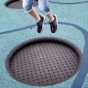 Eurotramp Jordtrampolin Kids Tramp "Børnehave XL" Rund springdug, Med PlayPro tilslutning/afslutningskant