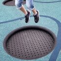 Eurotramp Jordtrampolin Kids Tramp "Playground" Rund springdug, Med PlayPro tilslutning/afslutningskant, Uden ekstra belægning