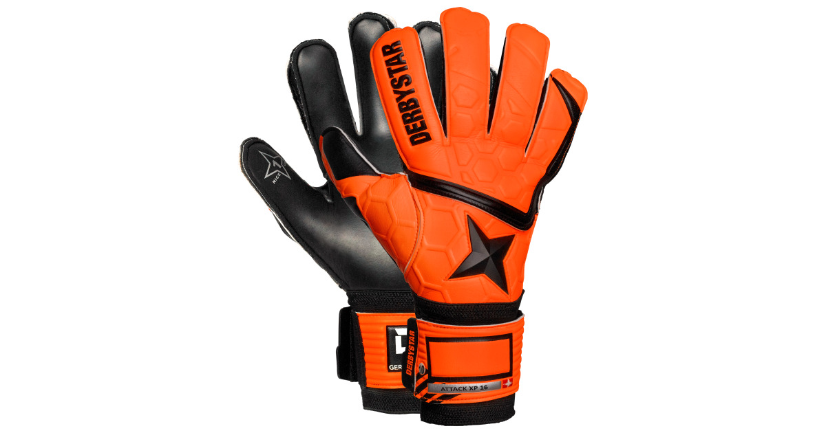 DERBYSTAR Torwarthandschuhe Kinder Erw ATTACK XP 16 TW-Handschuhe Torwart orange 