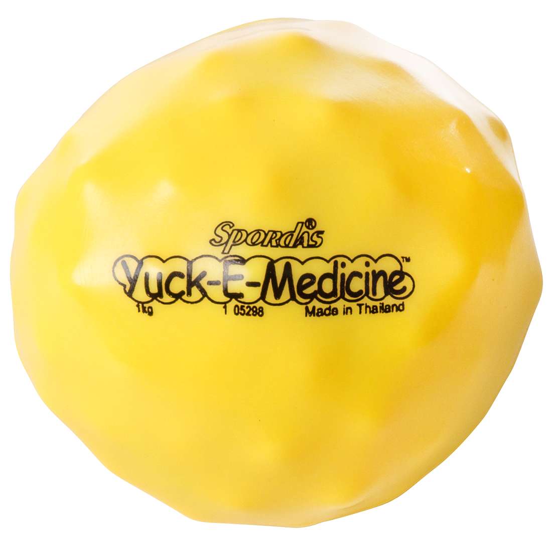 Spordas Medizinball „Yuck-E-Medicine“, 1 kg, ø 12 cm, Gelb
