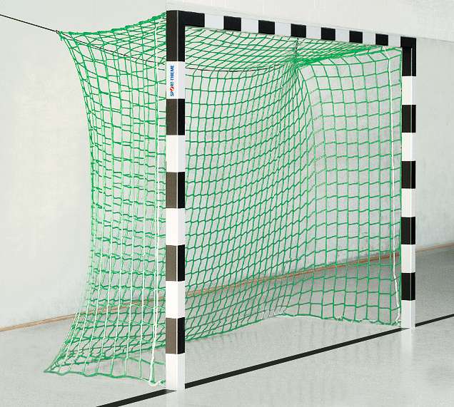 Sport-Thieme Handballtor ohne Netzbügel, 3×2 m, Schwarz-Silber