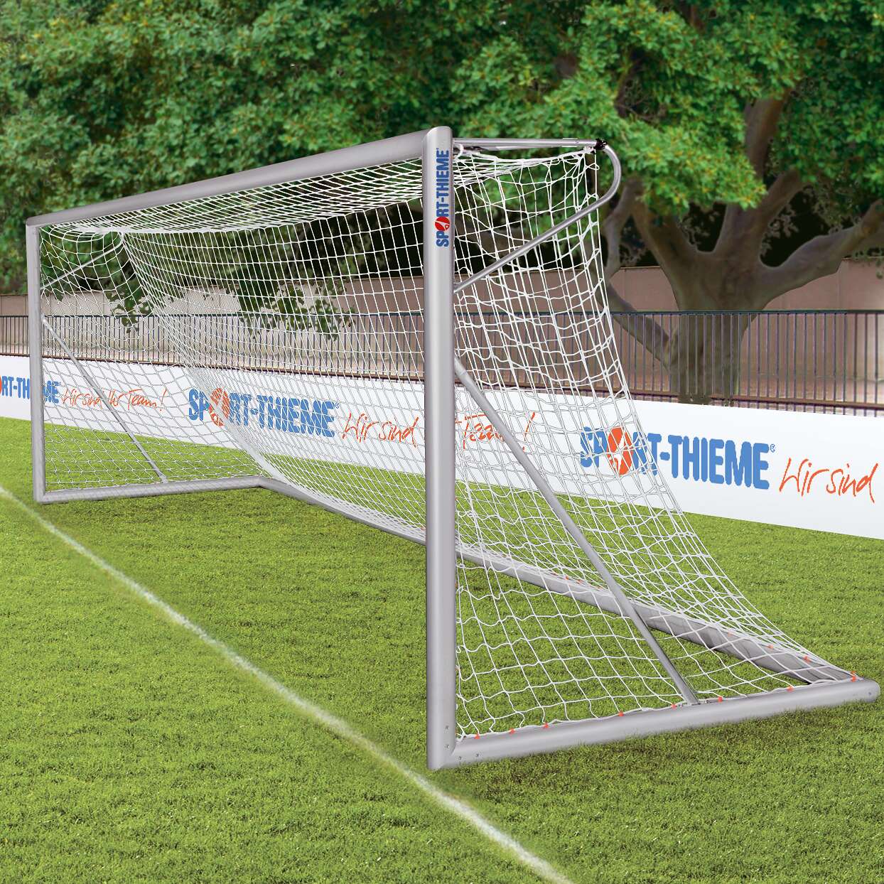 Sport-Thieme Großfeld-Fußballtor mit verschraubter Gehrung, transportabel, 1,4 m