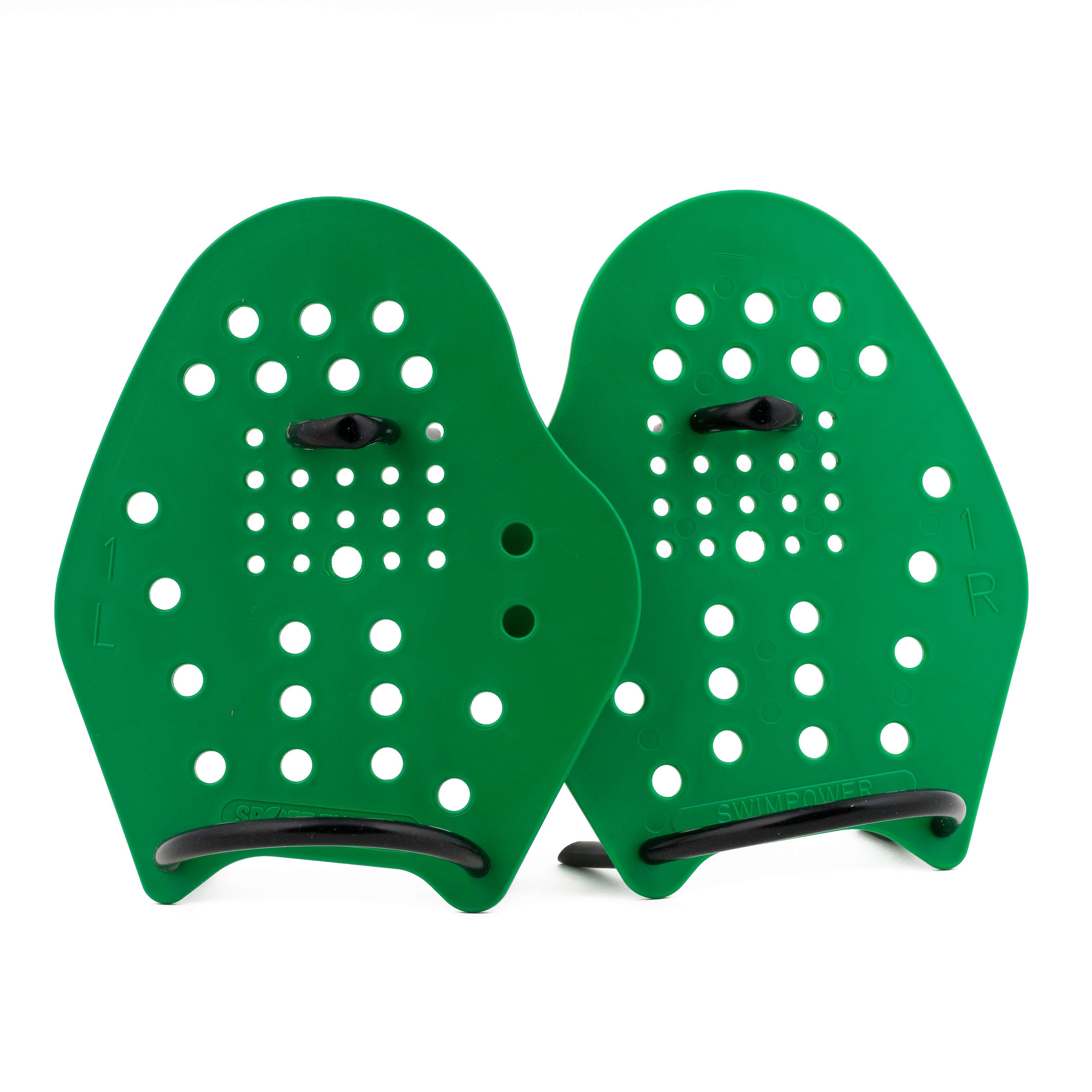 Sport-Thieme Schwimmpaddles „Swim-Power“, Größe S, 19×16 cm, Grün