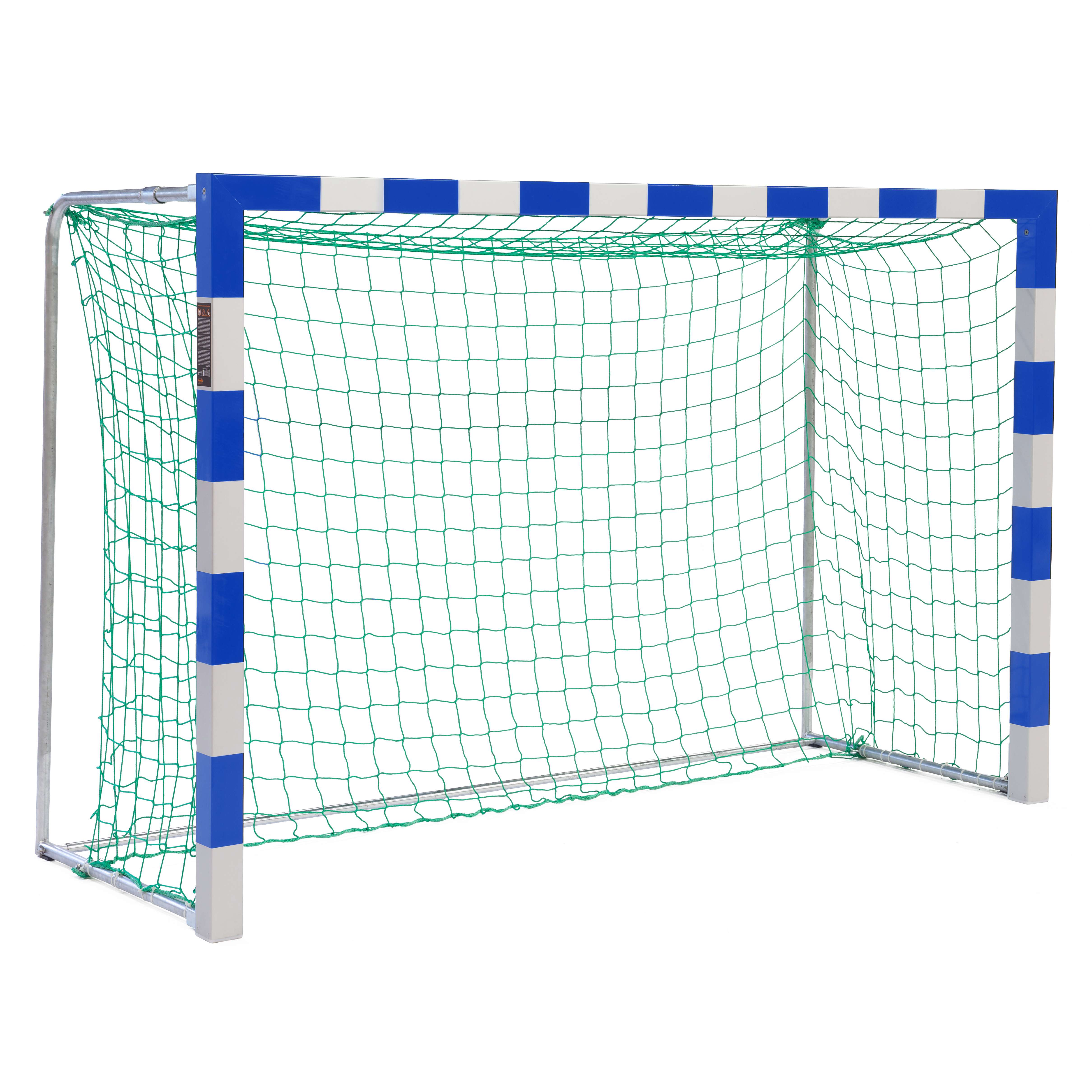 Sport-Thieme Handballtor frei stehend, 3×1,60 m, Blau-Silber, Premium-Stahl-Eckverbindung