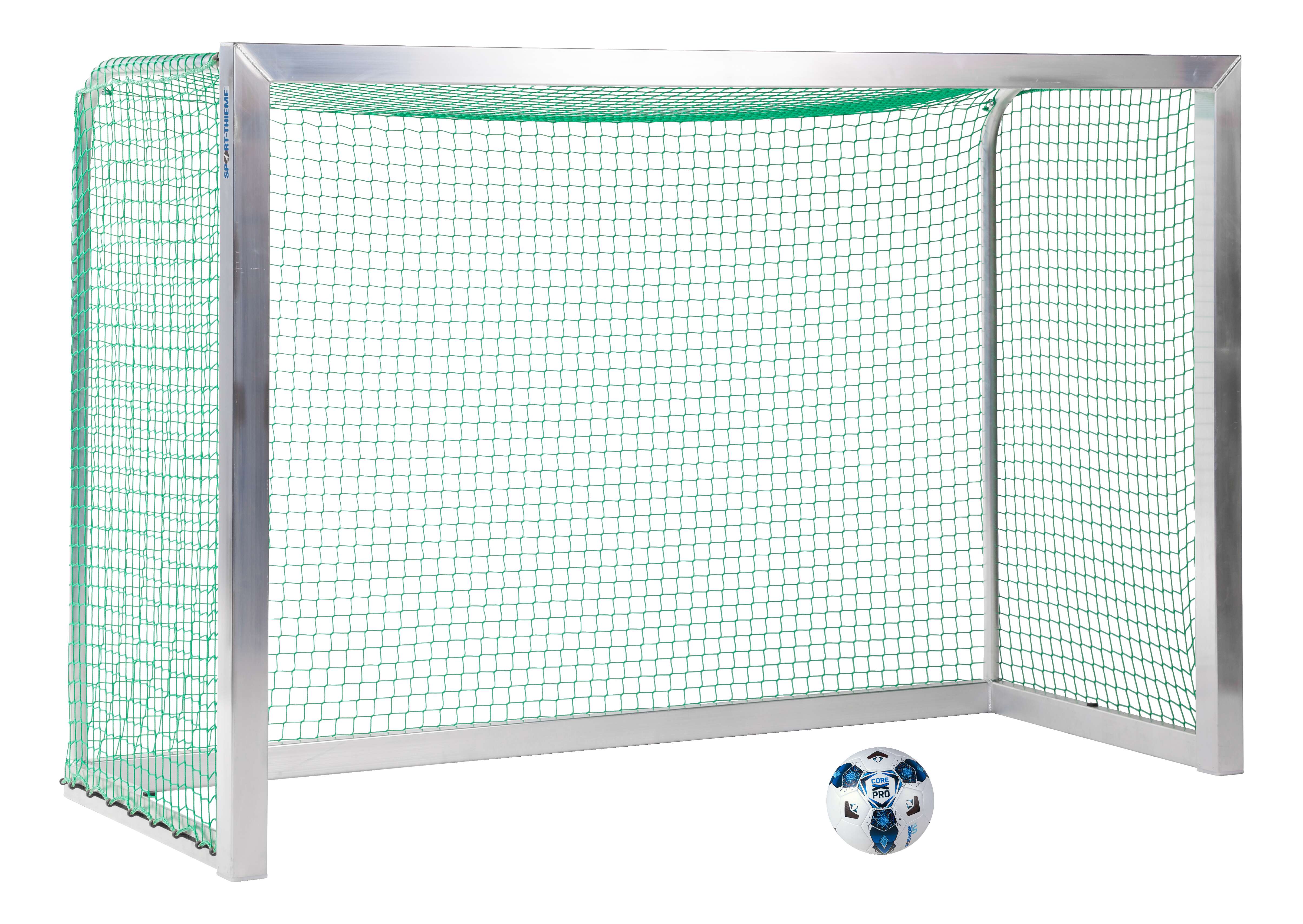 Sport-Thieme Mini-Fußballtor vollverschweißt, Inkl. Netz, grün (MW 4,5 cm), 2,40×1,60 m, Tortiefe 1,00 m