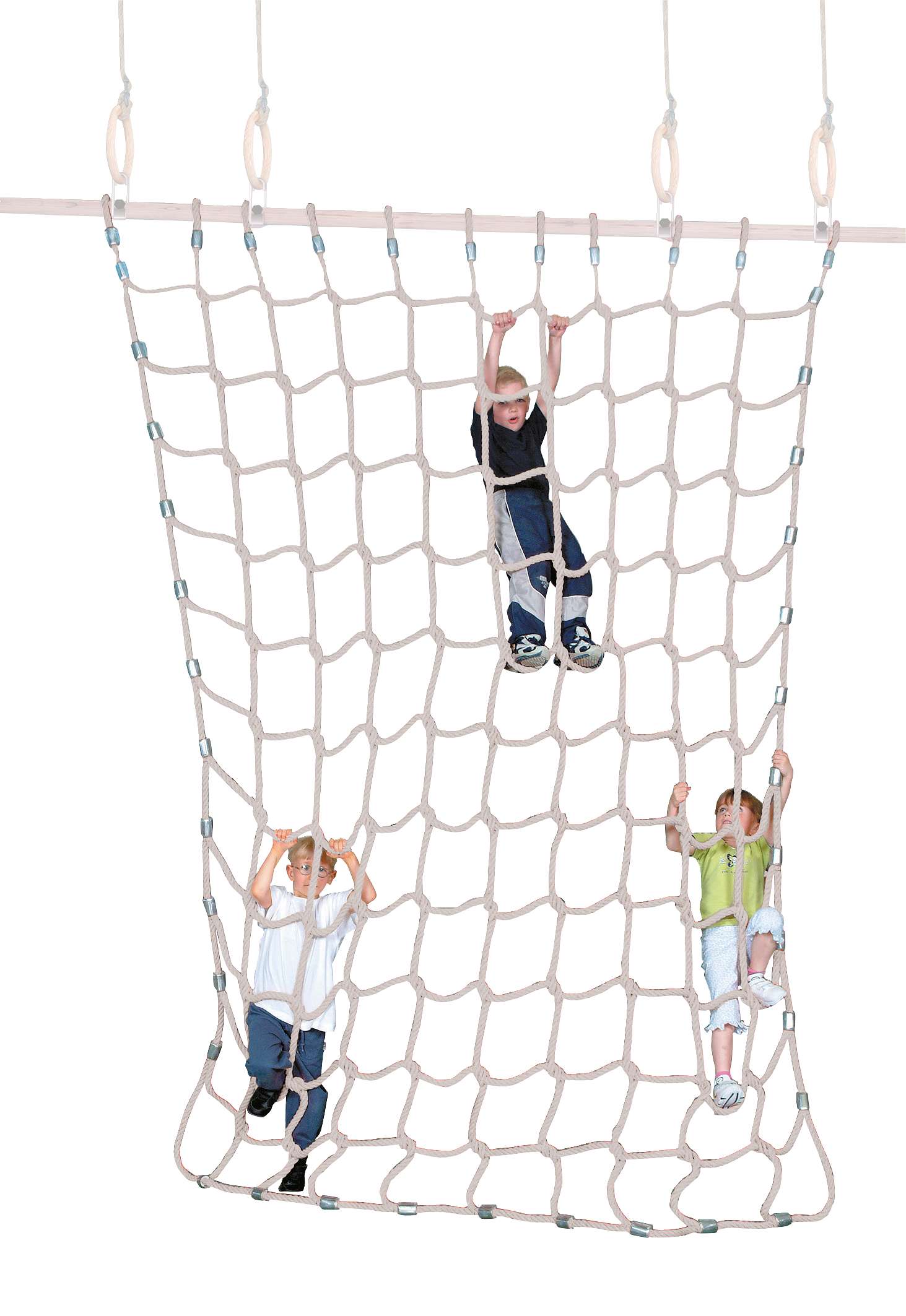 Sport-Thieme Kletternetz, Weiche Spinnfaser, Naturfarben, 2,50×3,00 m