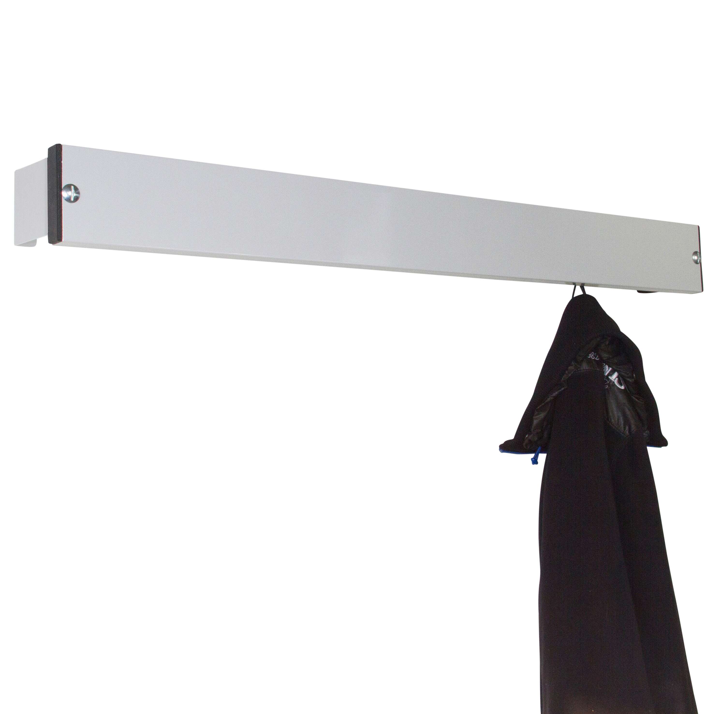 Sypro Garderobenleiste, 1,50 m, Lichtgrau (RAL 7035), Nassräume