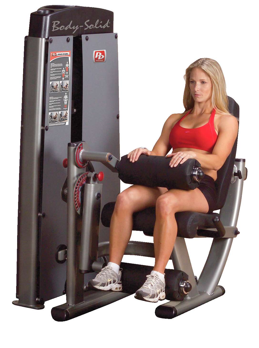 Body-Solid Beinbeuge-/Streck-Maschine „Pro Dual“, Gewichtsblock 95 kg
