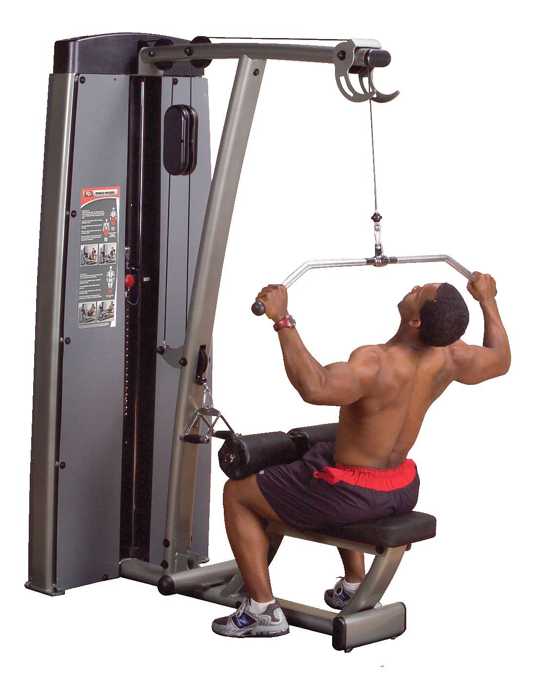 Body-Solid Latzug- und Rudermaschine „Pro Dual“, Gewichtsblock 95 kg