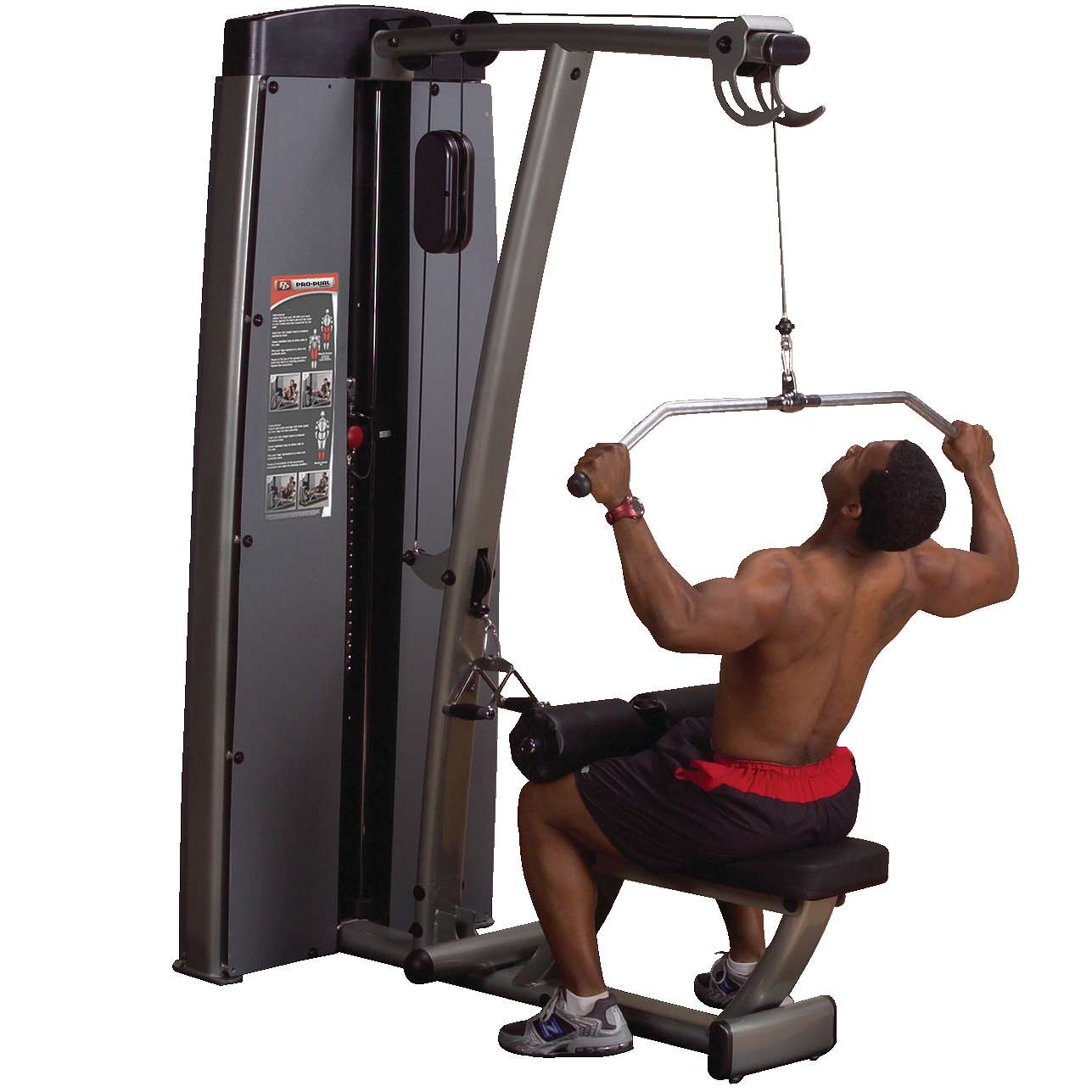 Body-Solid Latzug- und Rudermaschine „Pro Dual“, Gewichtsblock 140 kg