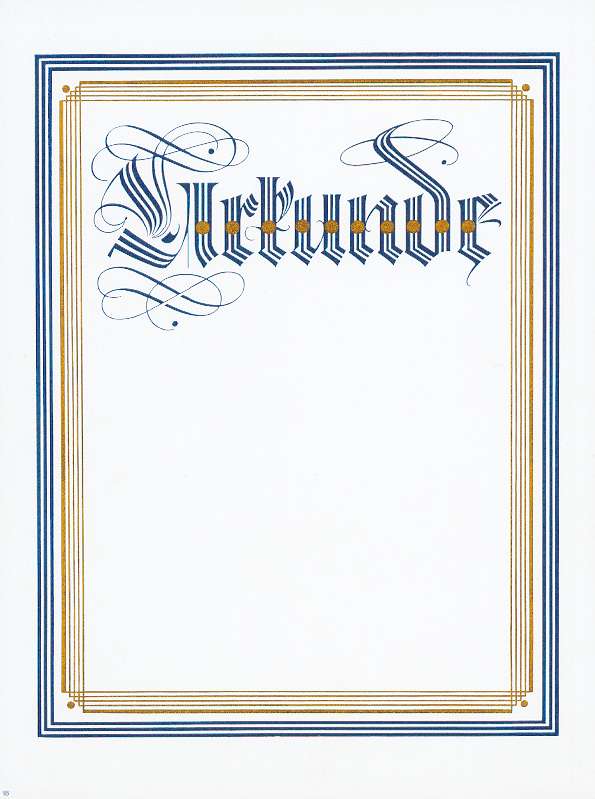 Urkunde „Neutral“