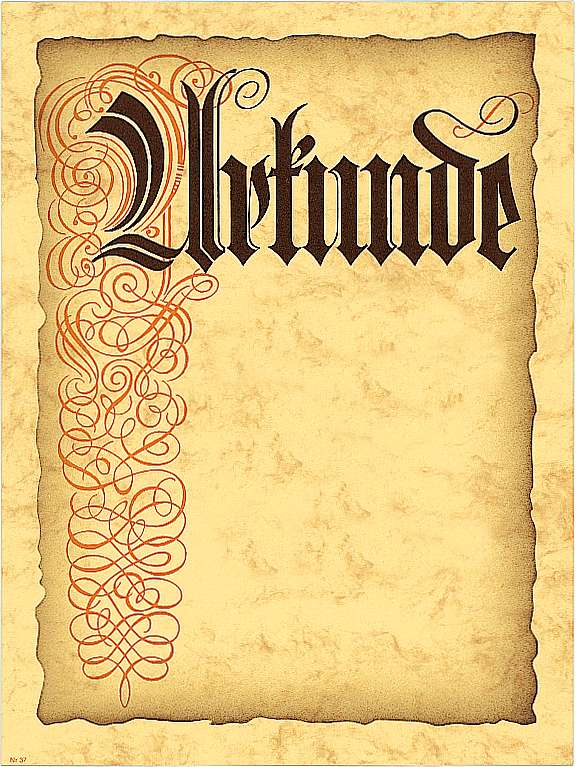 Urkunde „Jubiläum/Mitgliedschaft“, DIN A4. Drucker geeignet. 190 g/m². Ohne Text