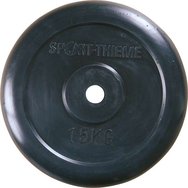 Sport-Thieme Hantelscheibe „Gummiert“, 15 kg