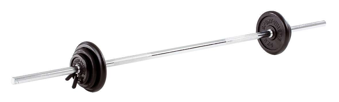 Sport-Thieme Langhantel-Set 27,5 kg, gummiert oder Chrom, Gummiert