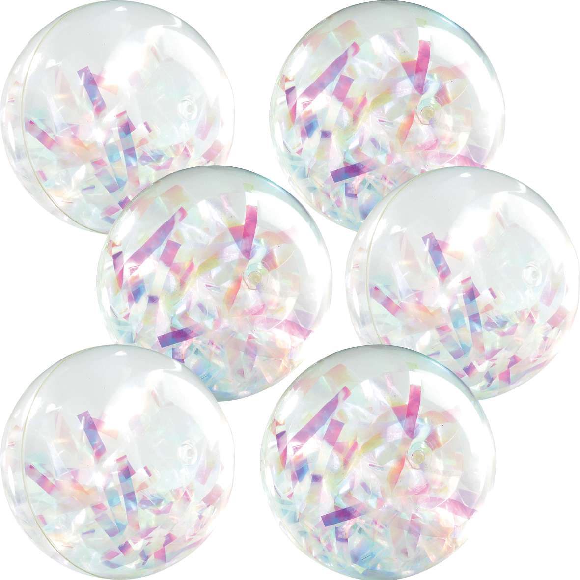 EduPlay Flummi-Ball „Diamant Regenbogen“, 6er Set