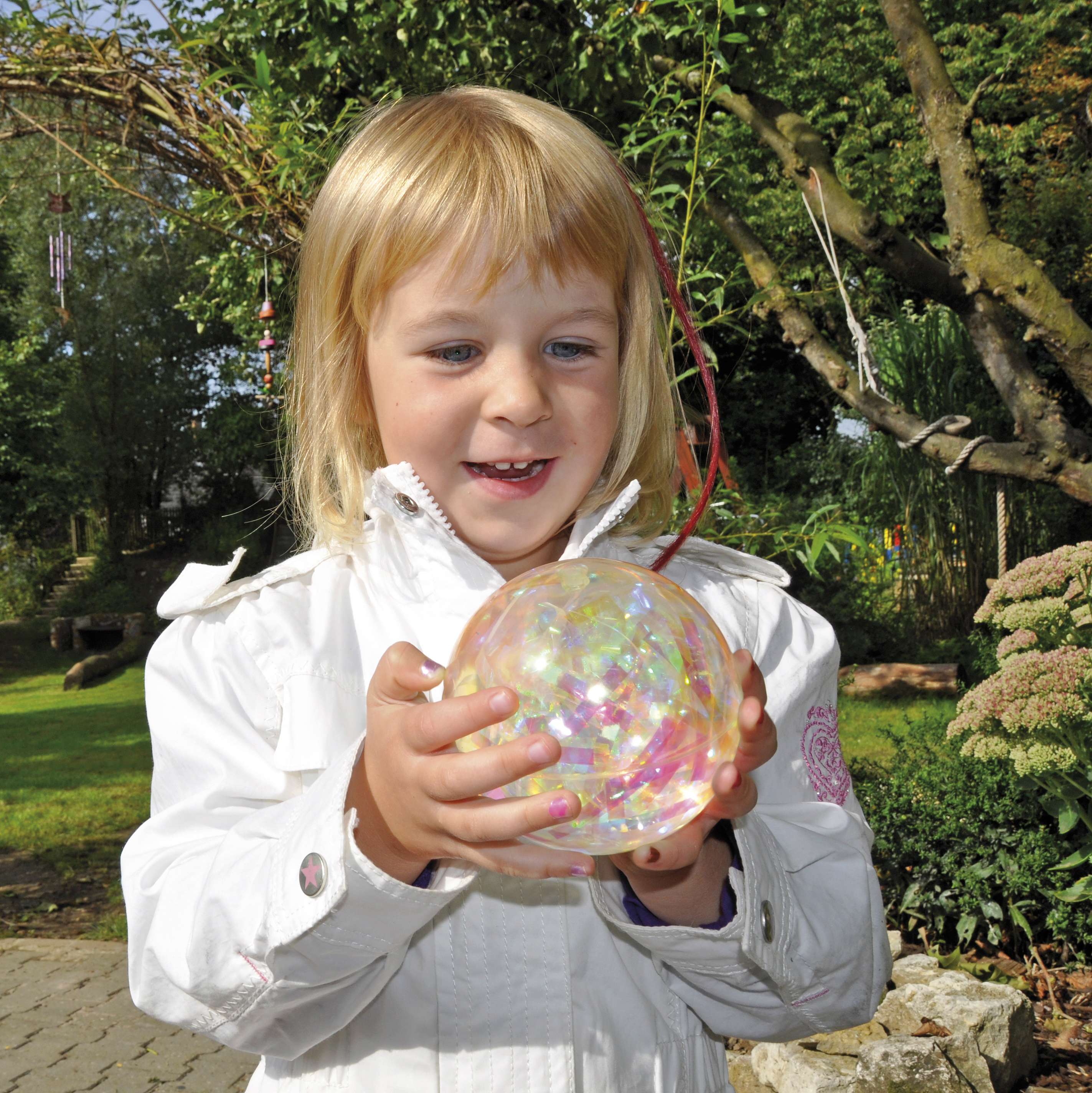 EduPlay Flummi-Ball „Diamant Regenbogen“, Einzeln