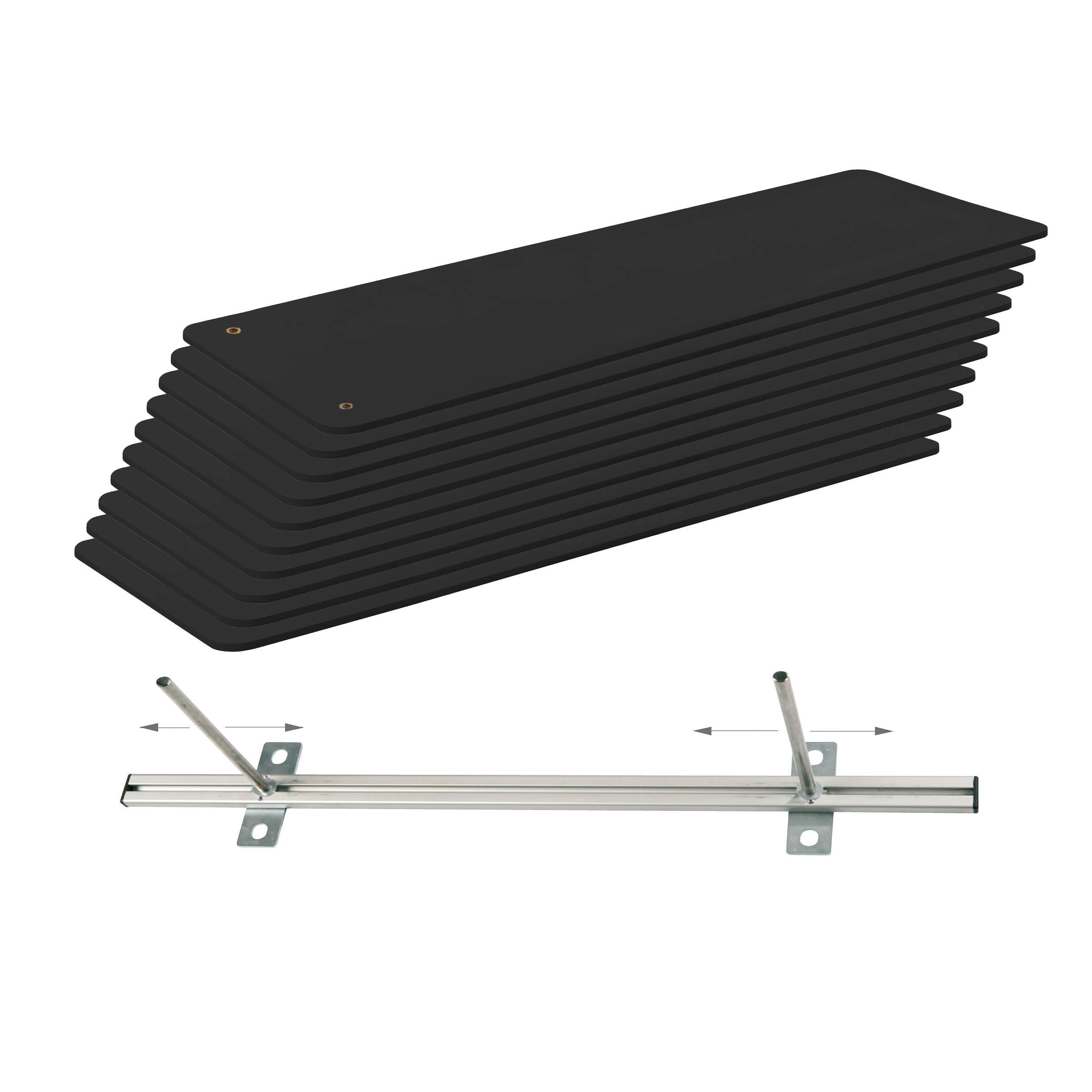 Sport-Thieme Gymnastikmatten-Set „Club 15“, Anthrazit