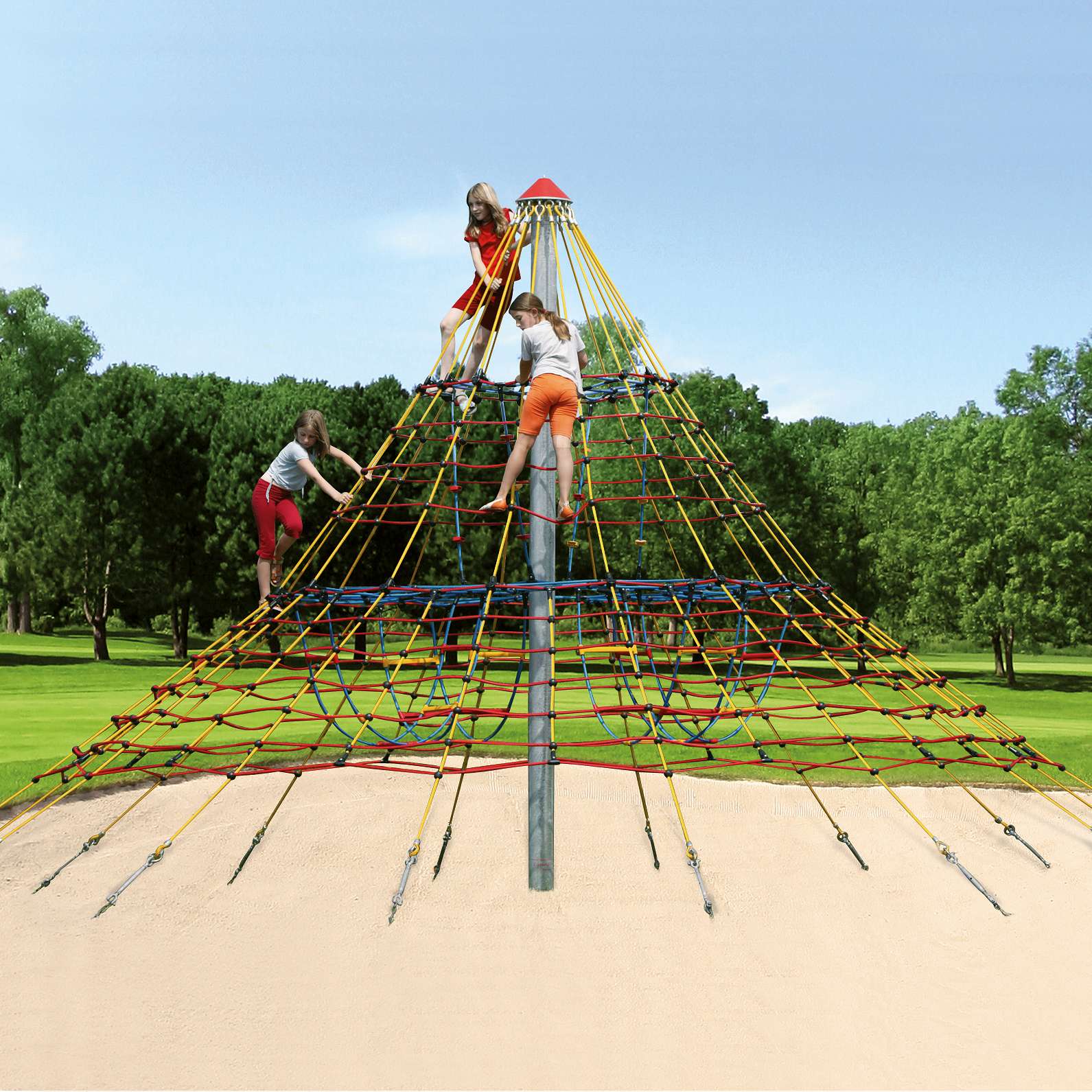 Huck Seiltechnik Cheops-Pyramide „Midi“, Zum Einbetonieren