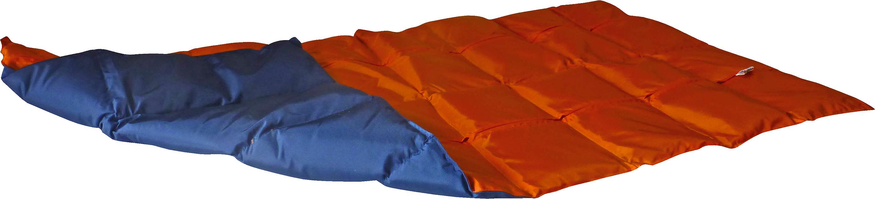 Enste Physioform Reha Gewichtsdecke, 144×72 cm, Orange-Dunkelblau, Außenhülle Suratec