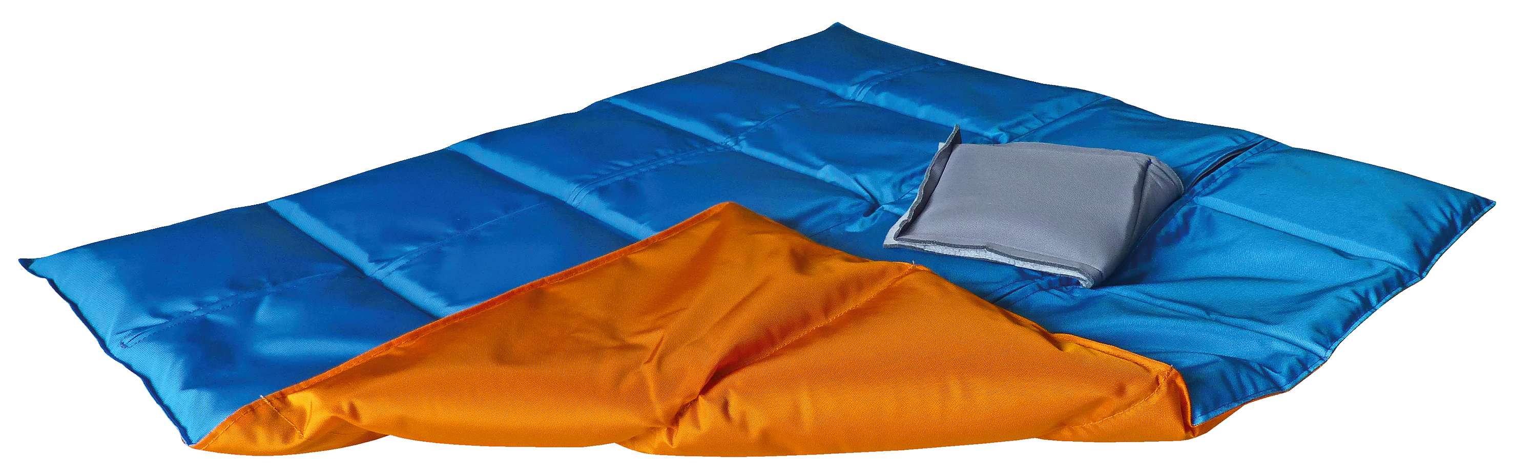 Enste Physioform Reha Gewichtsdecke, 90×72 cm, Orange-Blau, Außenhülle Suratec