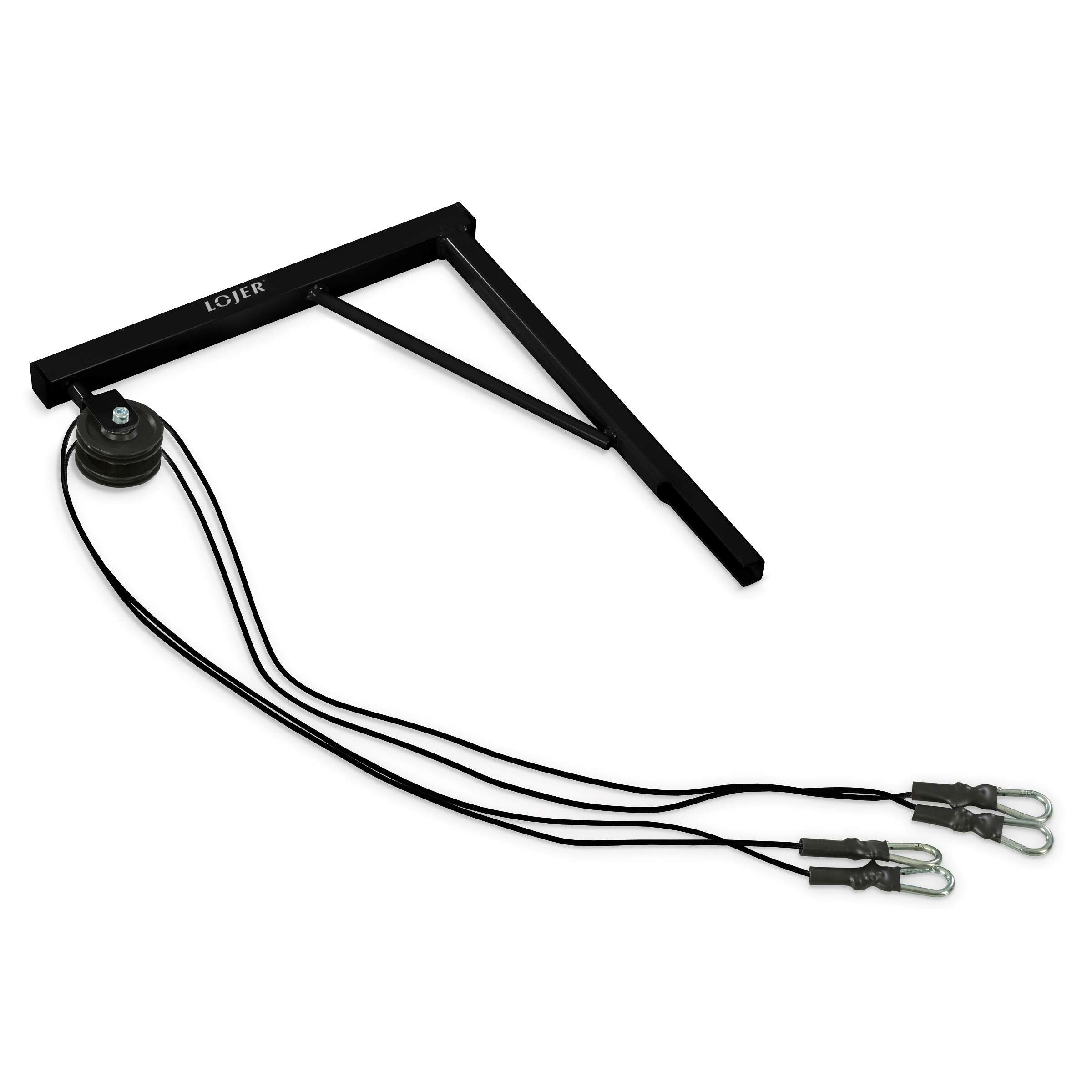 Lojer Galgen für Seilzugapparate, Für Lojer „Pulley 14 und 20kg“, Schwarz