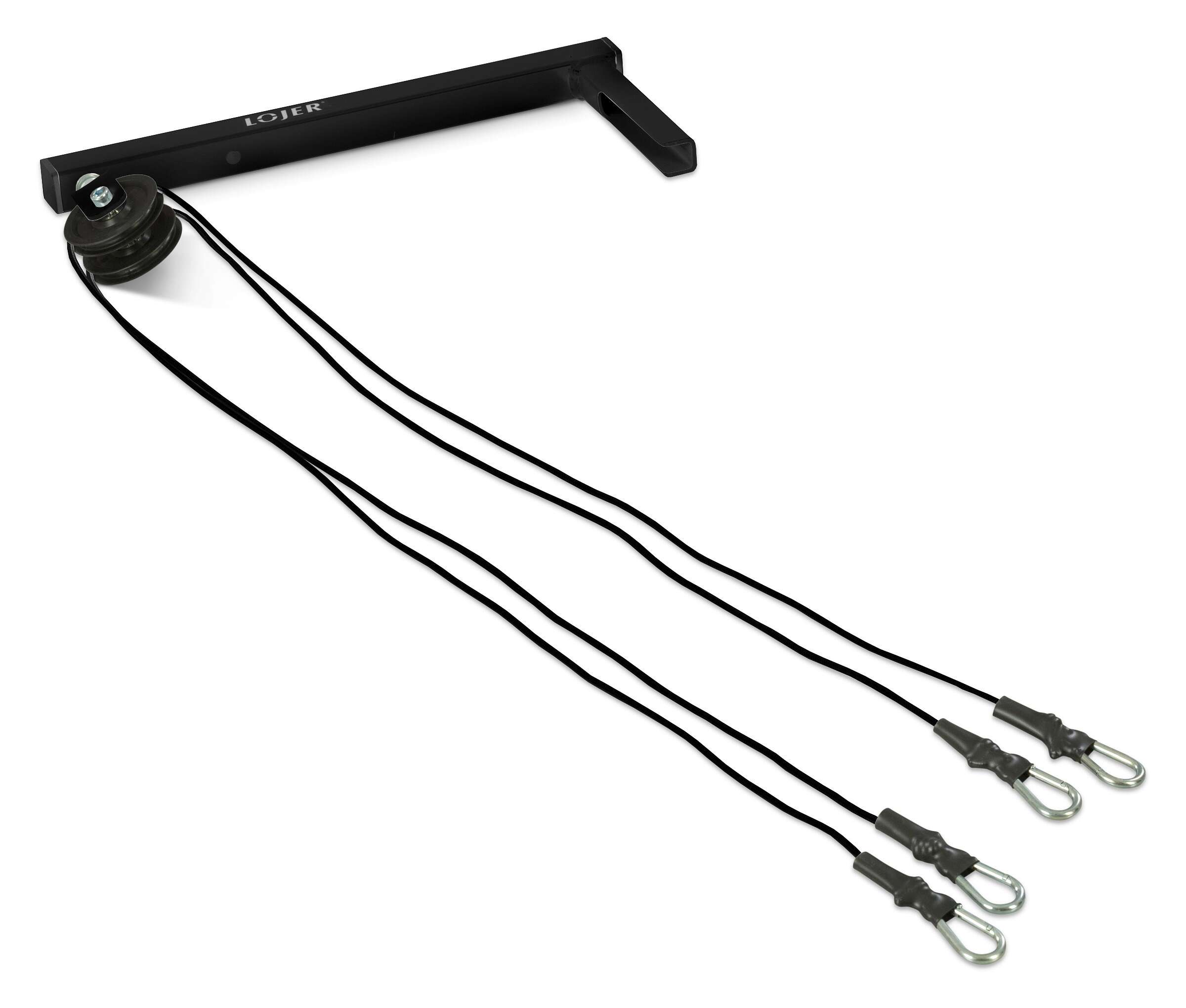 Lojer Galgen für Seilzugapparate, Für Lojer „Speed Pulley, 50kg“, Schwarz