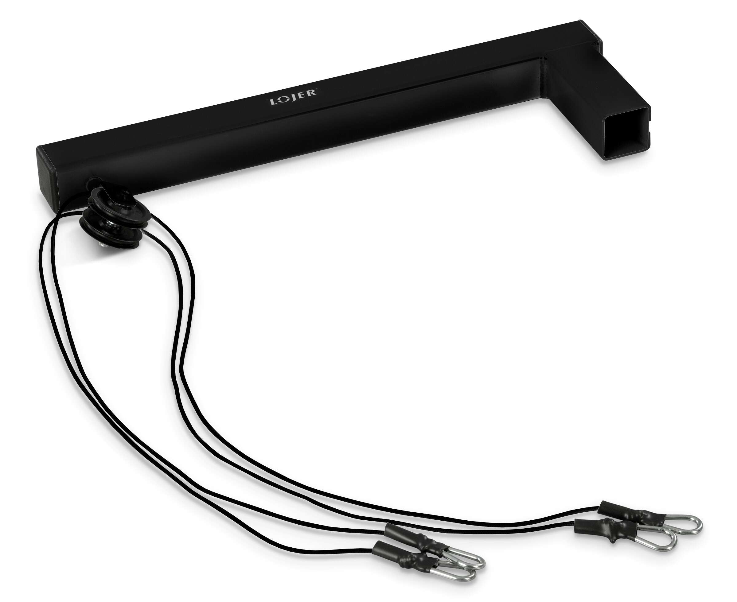 Lojer Galgen für Seilzugapparate, Für Lojer „Speed Pulley, 100kg“, Schwarz