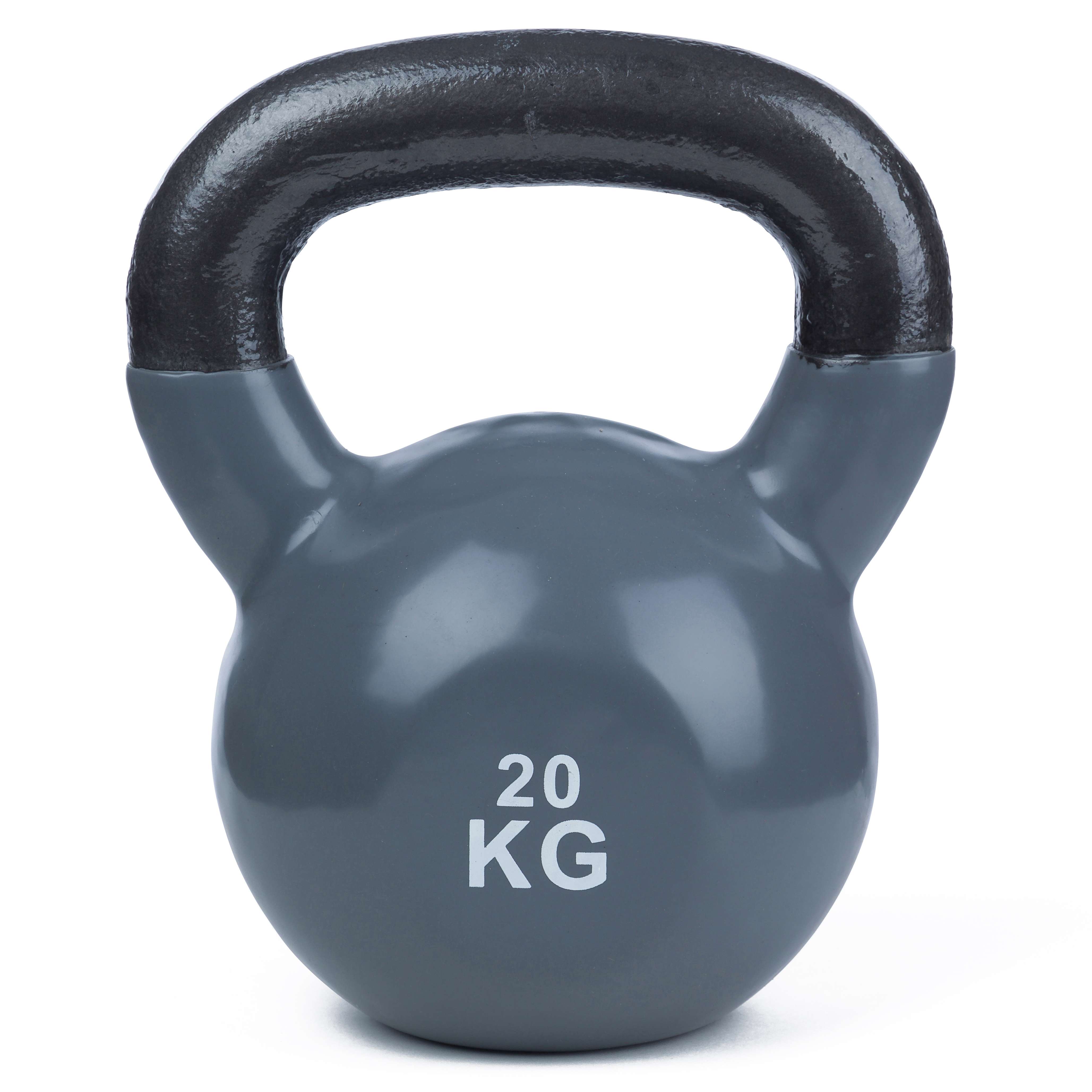 Sport-Thieme Kettlebell „Vinyl“, 20 kg, Grau