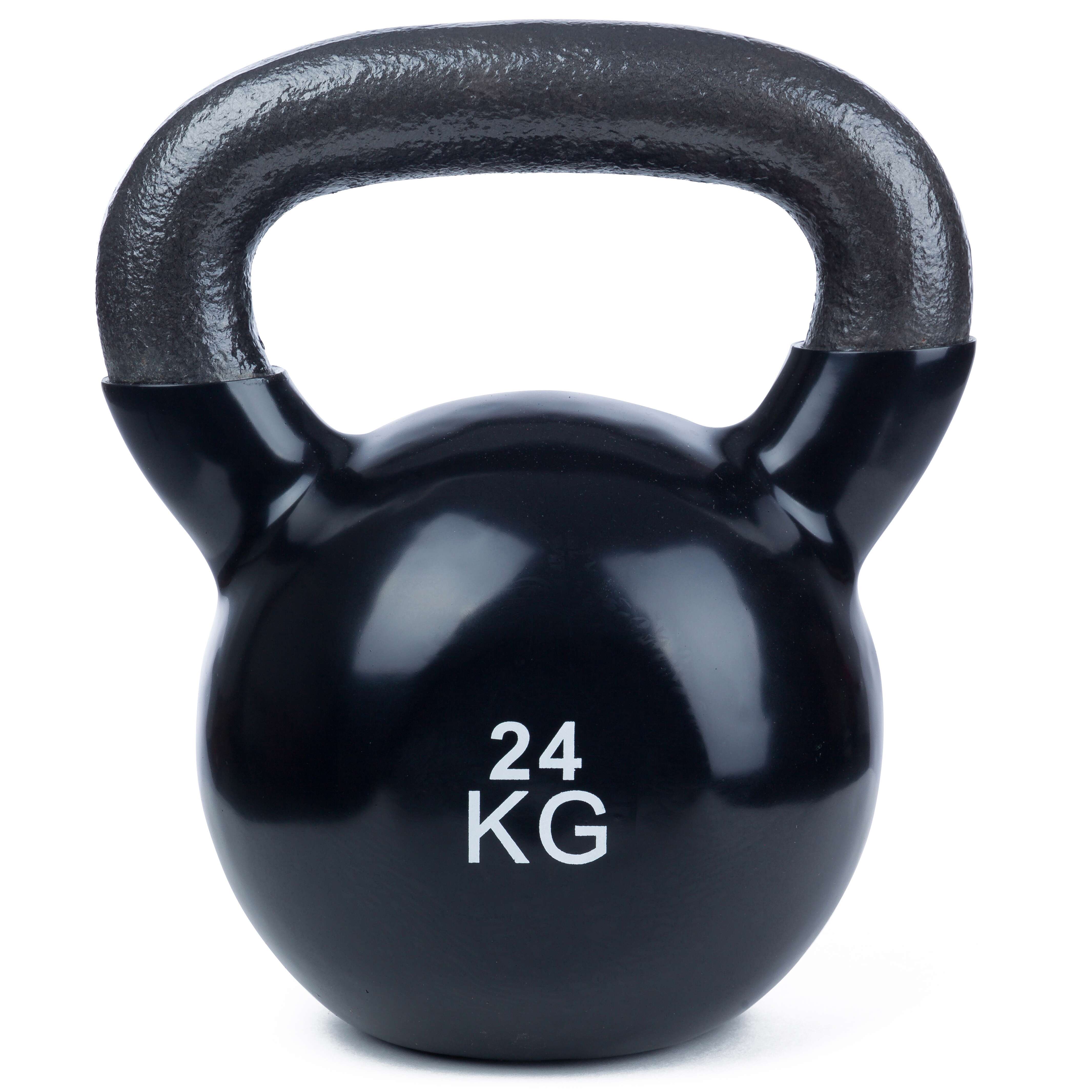 Sport-Thieme Kettlebell „Vinyl“, 24 kg, Schwarz