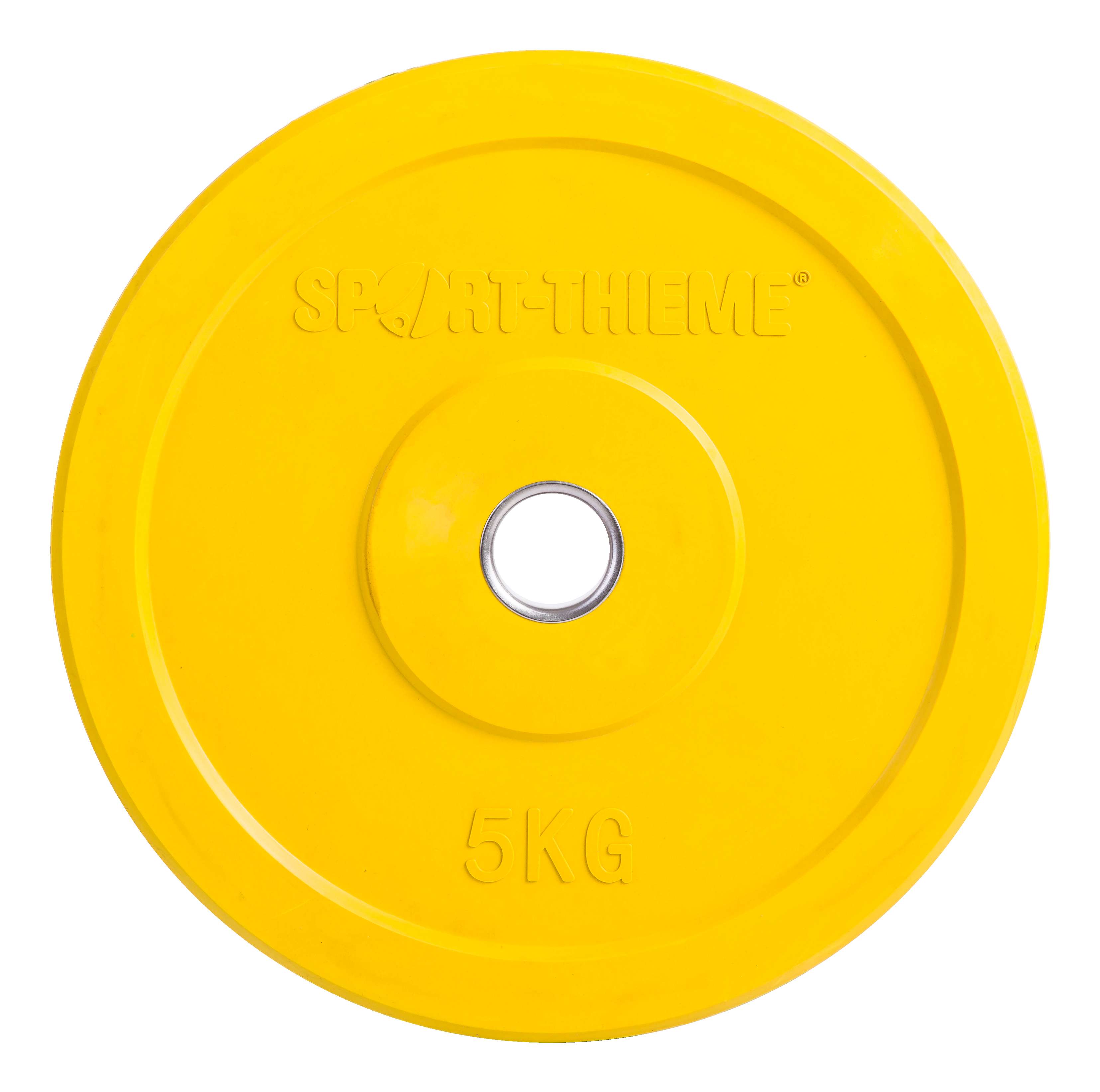 Sport-Thieme Hantelscheibe „Bumper Plate“, bunt, 5 kg, Gelb