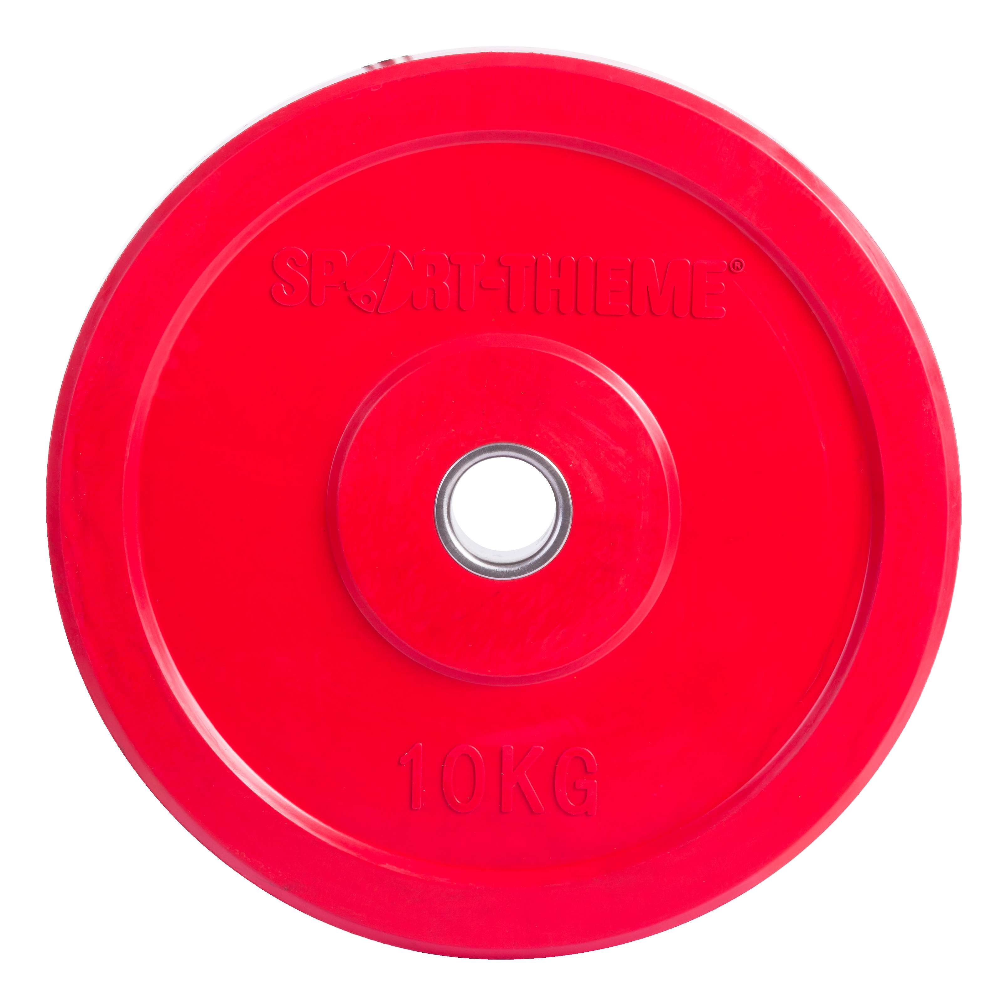 Sport-Thieme Hantelscheibe „Bumper Plate“, bunt, 10 kg, Rot