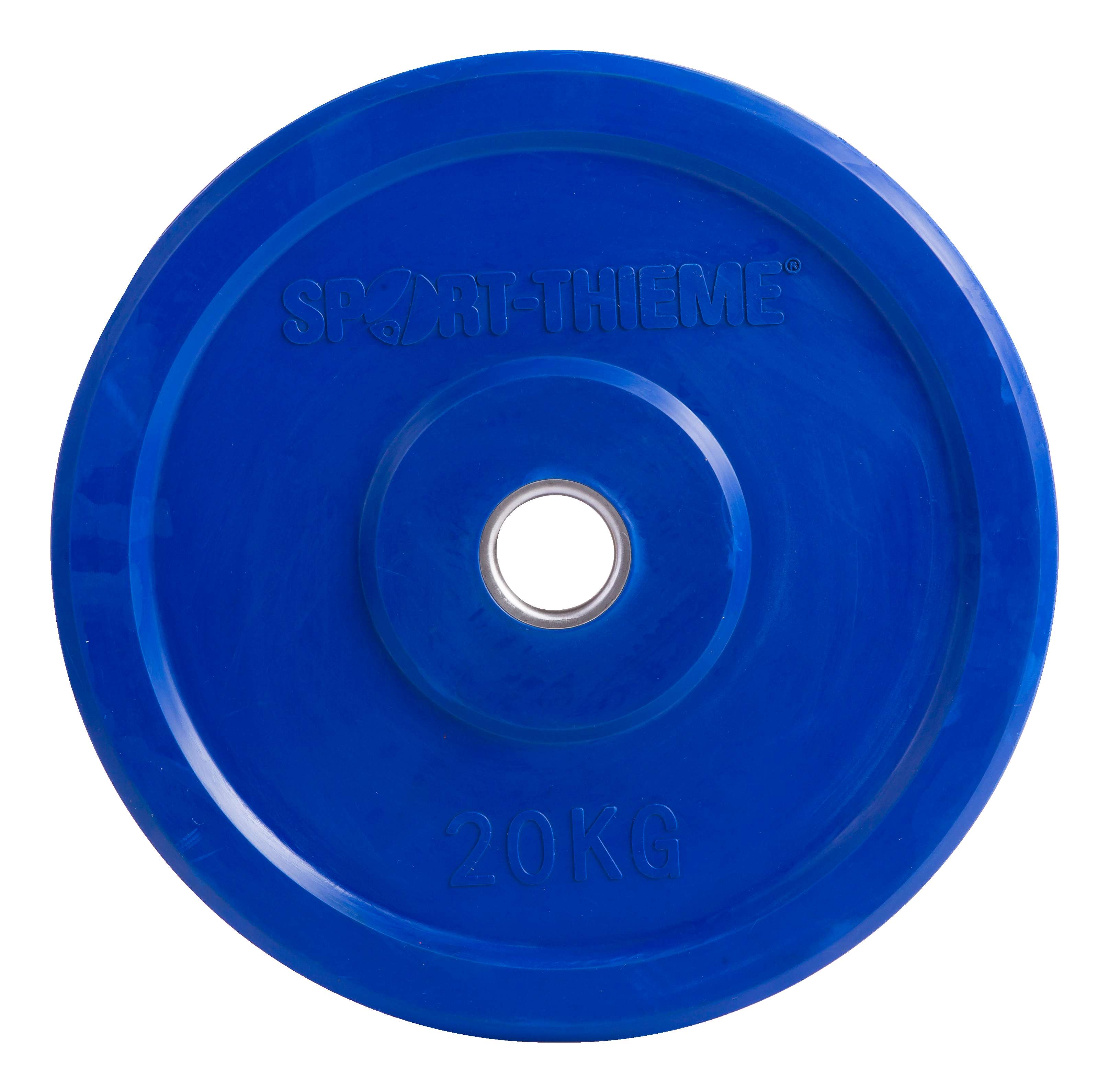Sport-Thieme Hantelscheibe „Bumper Plate“, bunt, 20 kg, Blau