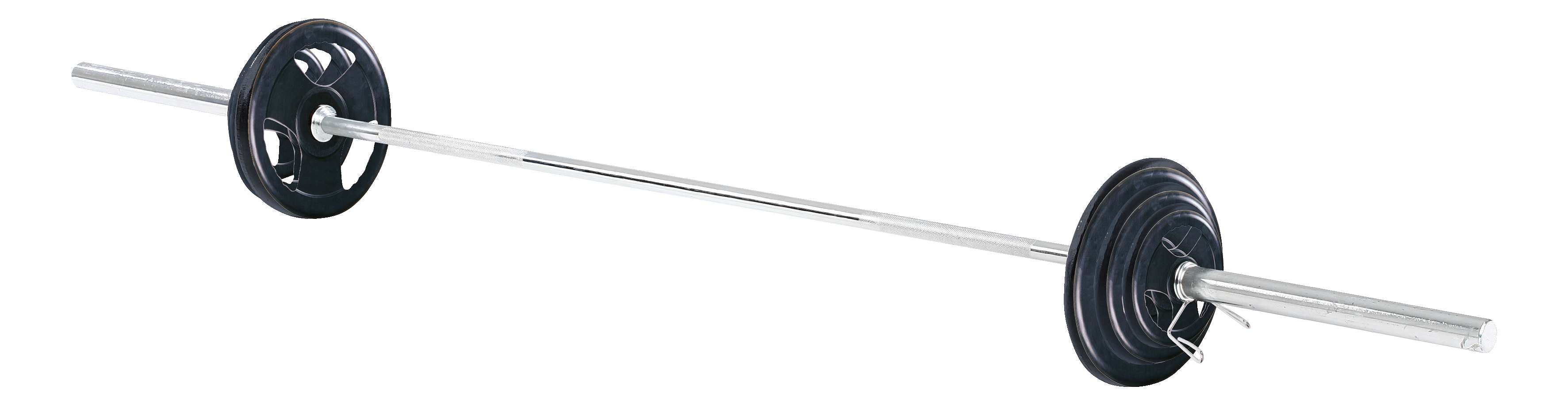 Sport-Thieme Langhantel-Set 60 kg oder 85 kg, Gummiert, 60 kg