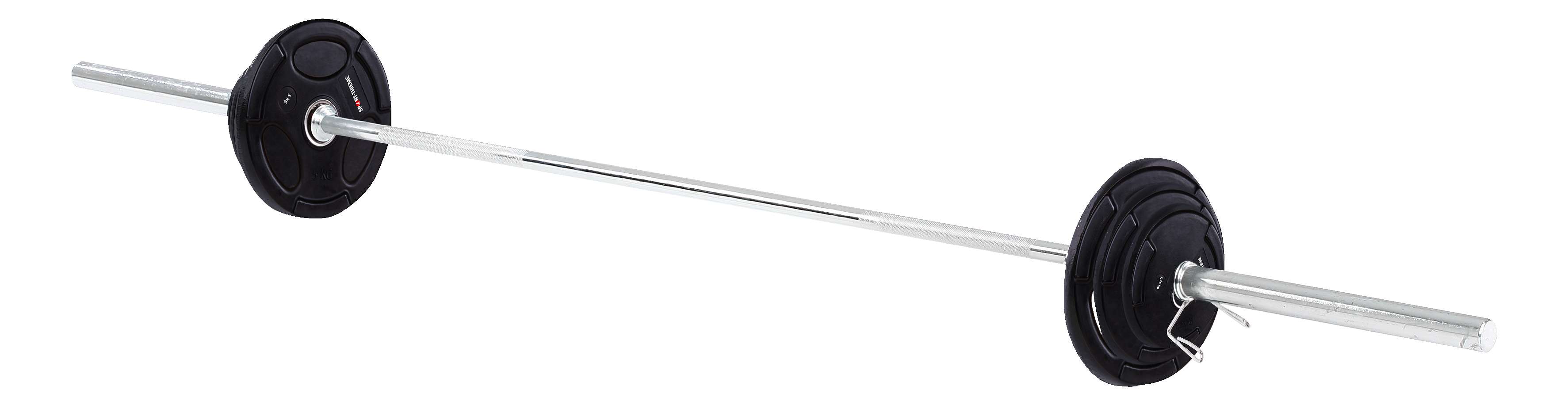 Sport-Thieme Langhantel-Set 60 kg oder 85 kg, Gummiert (Polyurethan (PU)), 60 kg