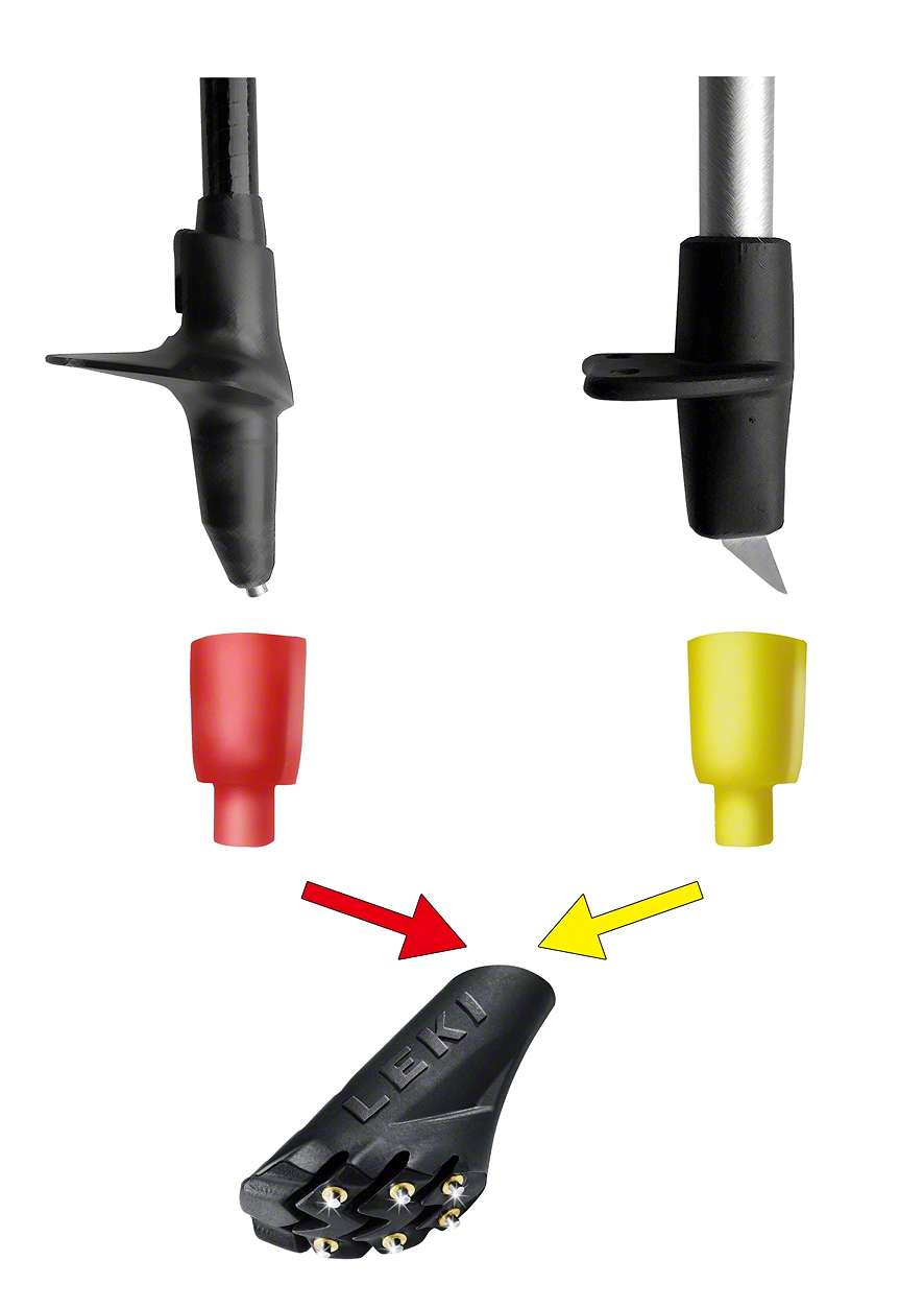 Leki Nordic Walking Pads „Silent Spike“, Für Exel, Axess, usw.
