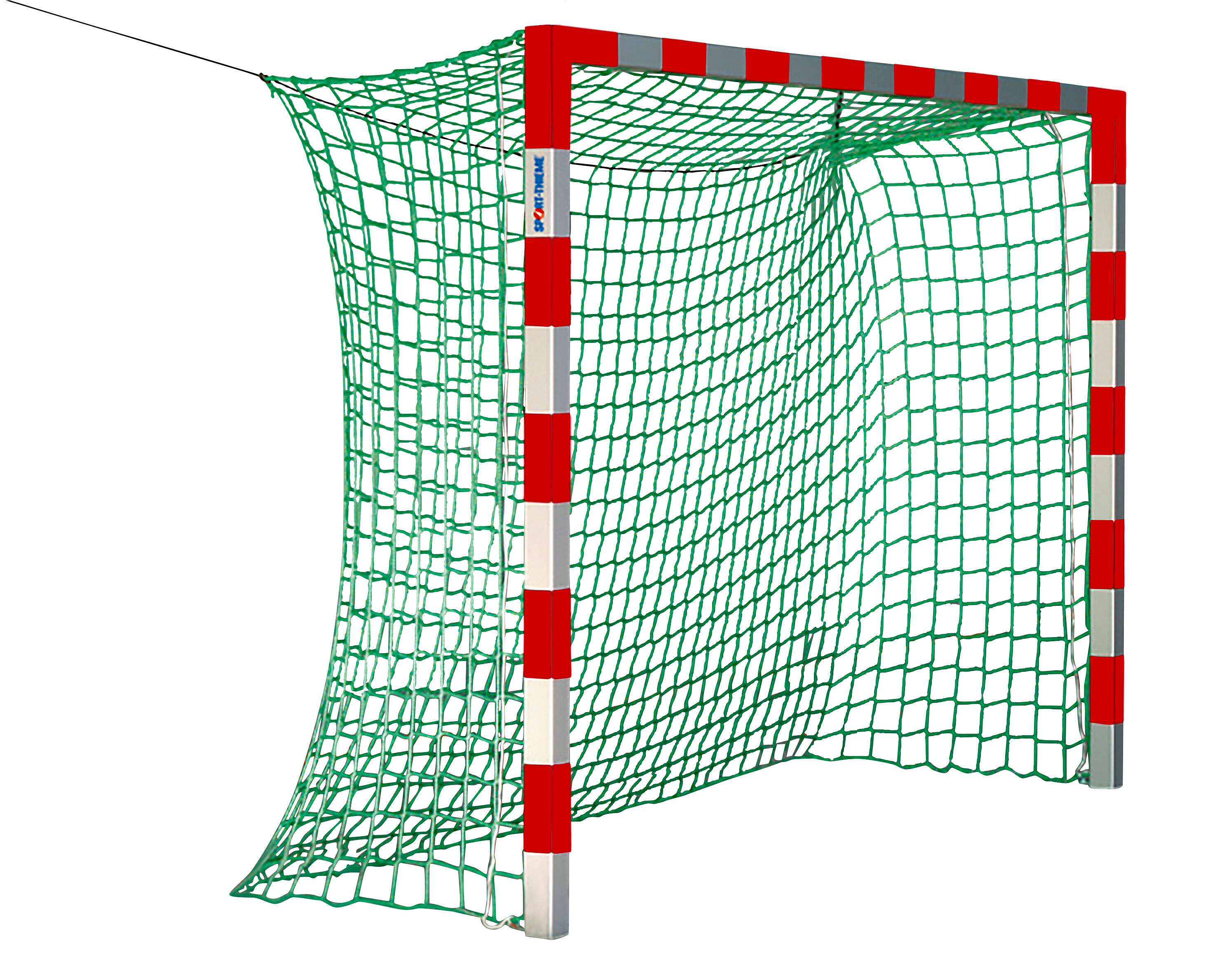 Sport-Thieme Handballtor ohne Netzbügel, 3×2 m, Rot-Silber