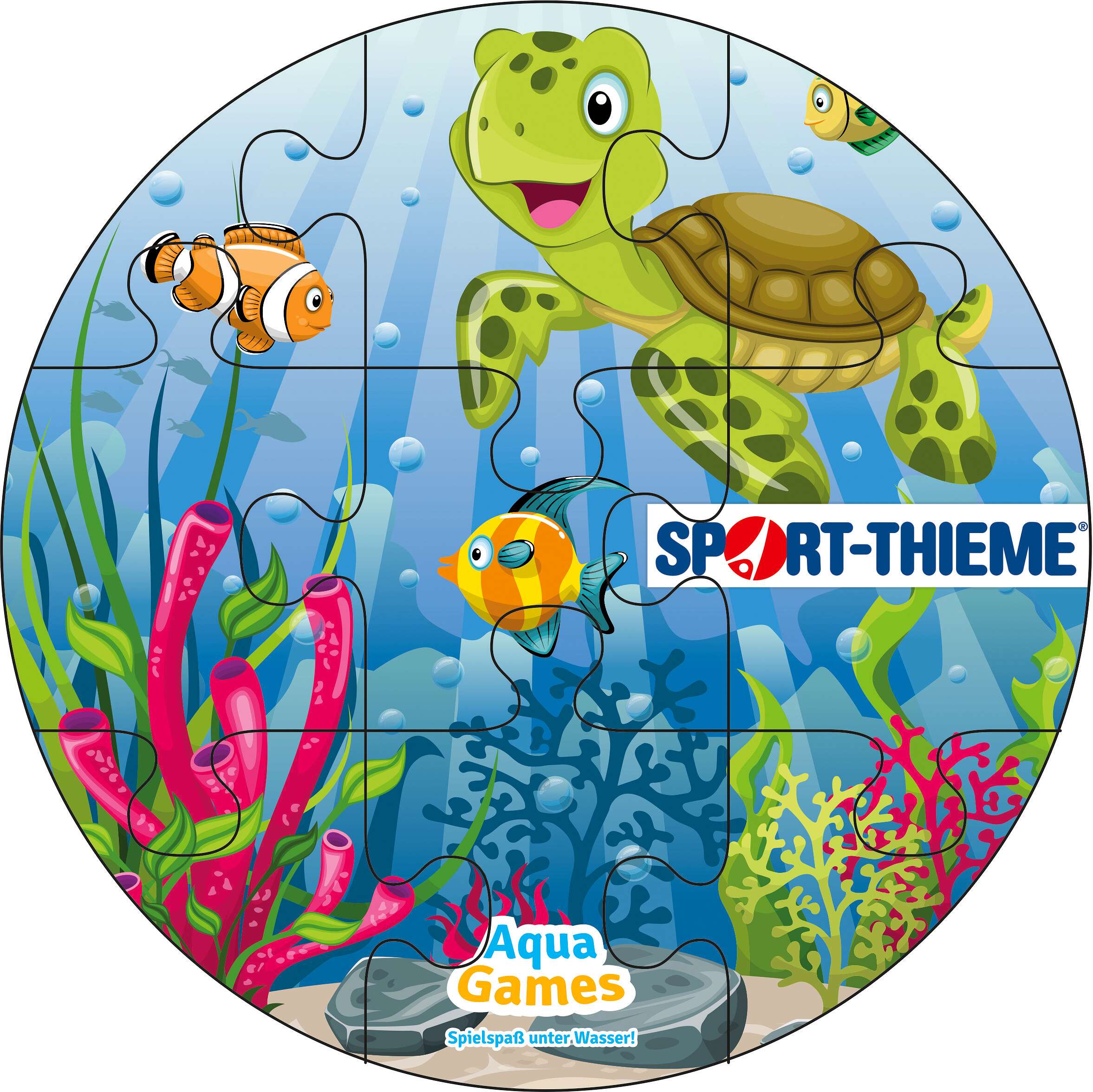 Sport-Thieme Unterwasser-Spiel „Puzzle“, Koralle, Rund