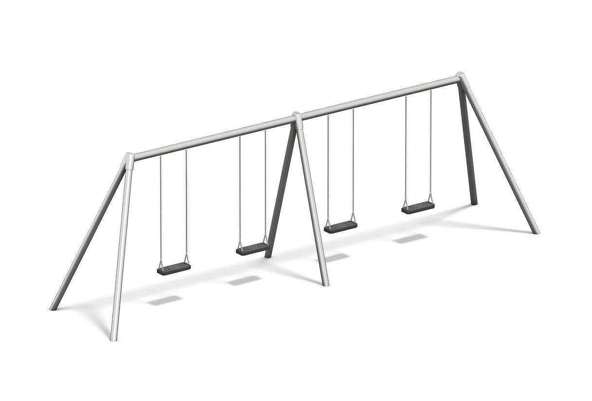 Playparc Vierfachschaukel „Metall“, Aufhängehöhe 200 cm