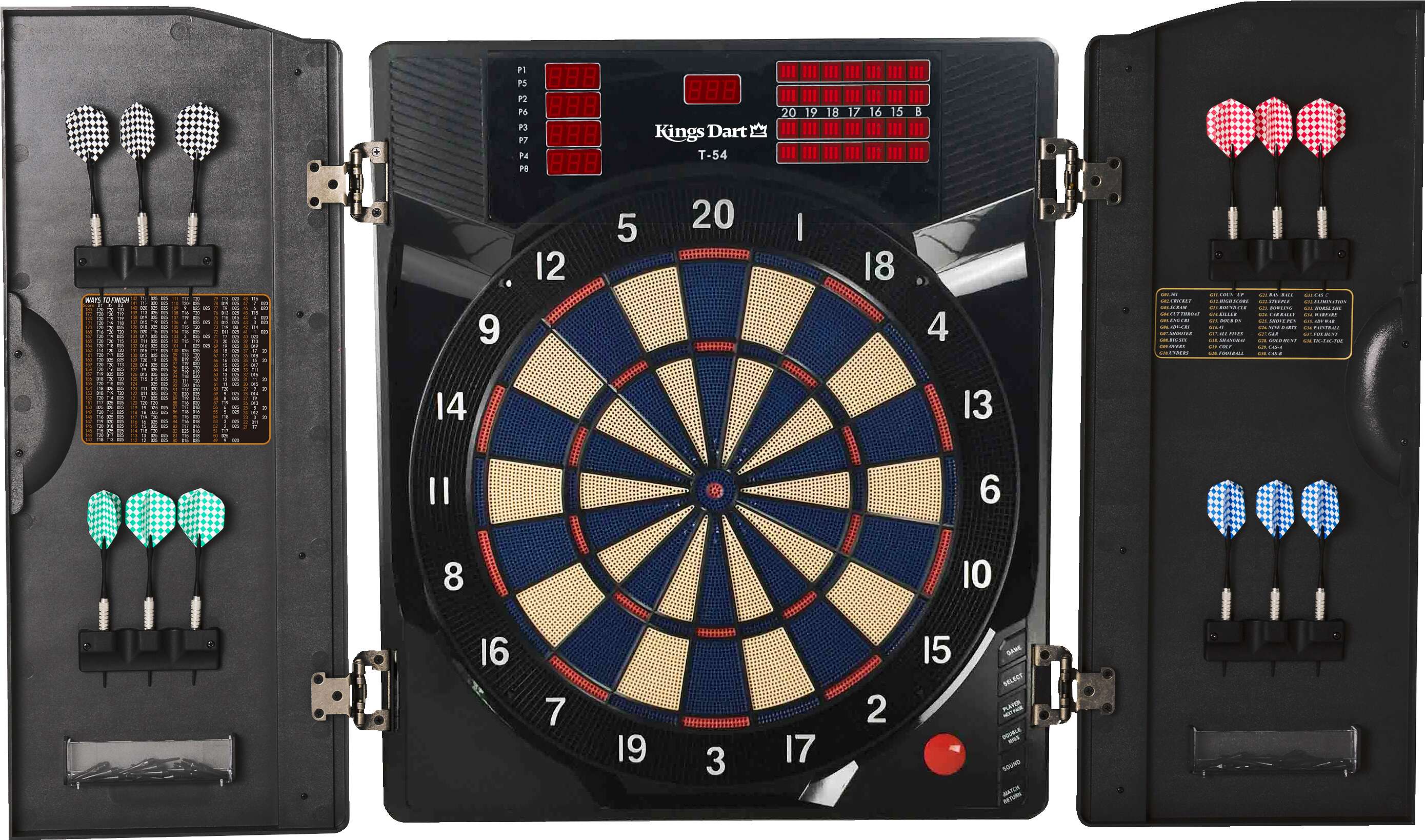 Kings Dart Dart-Set „Dartkabinett Profi“