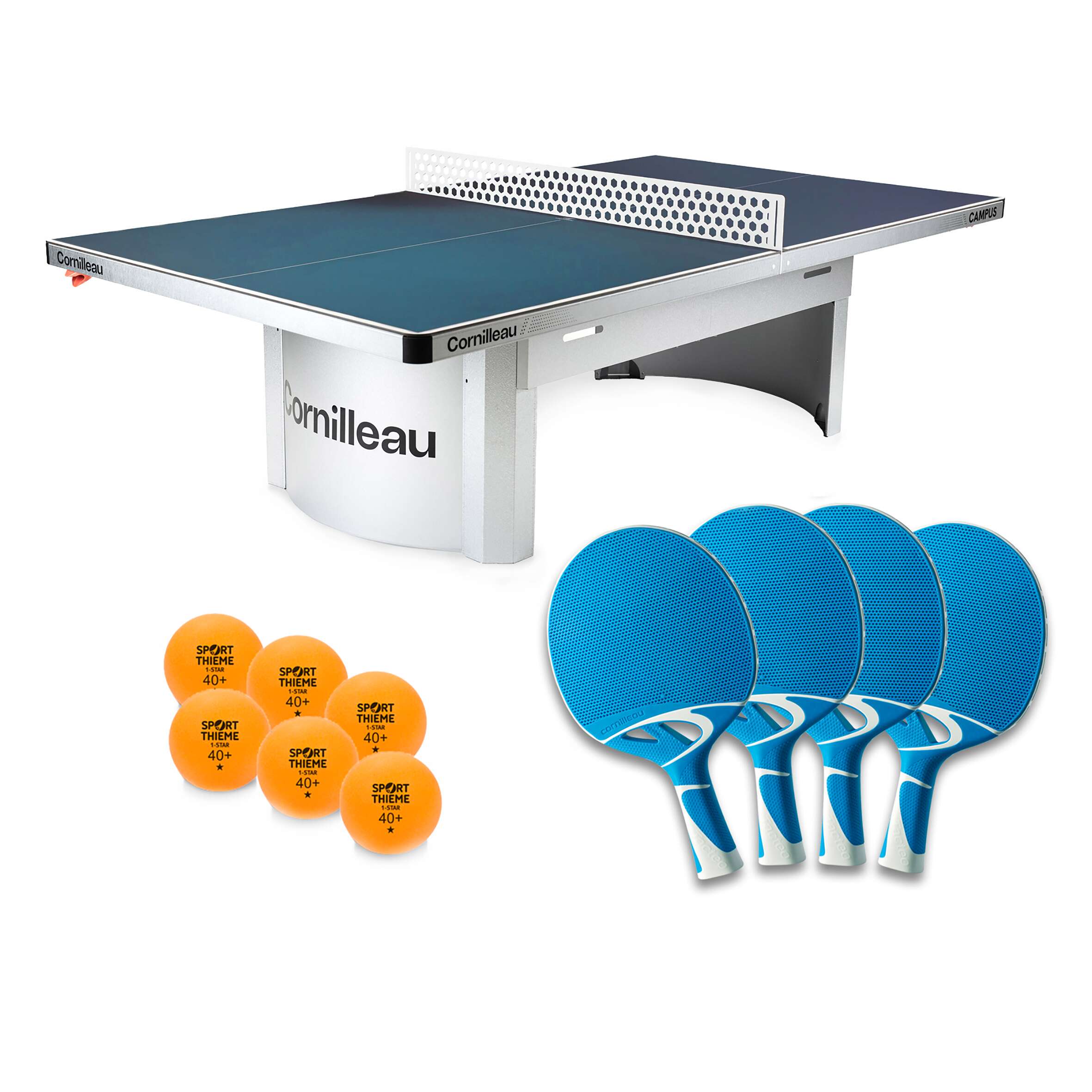 Cornilleau Tischtennis-Set „Pro 510 Outdoor“, Grau