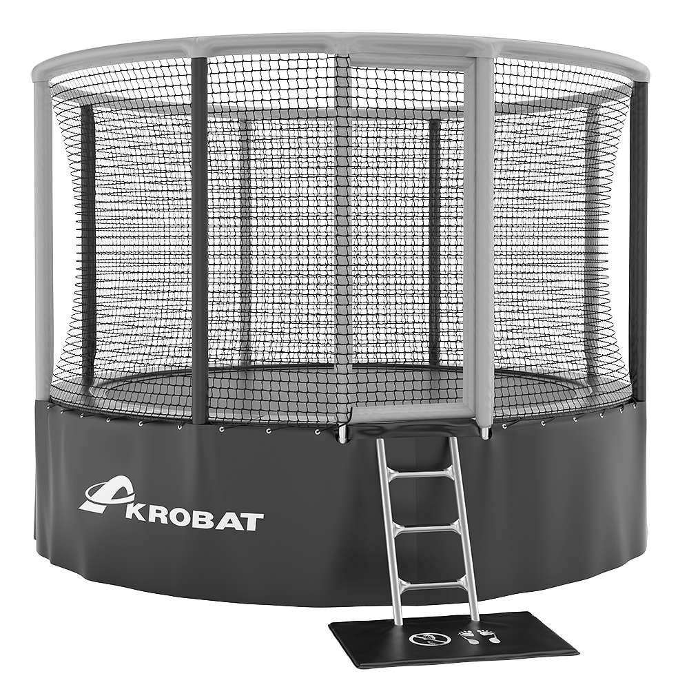 Akrobat Trampolin „Gallus“, ø 480 cm, Grau-Schwarz