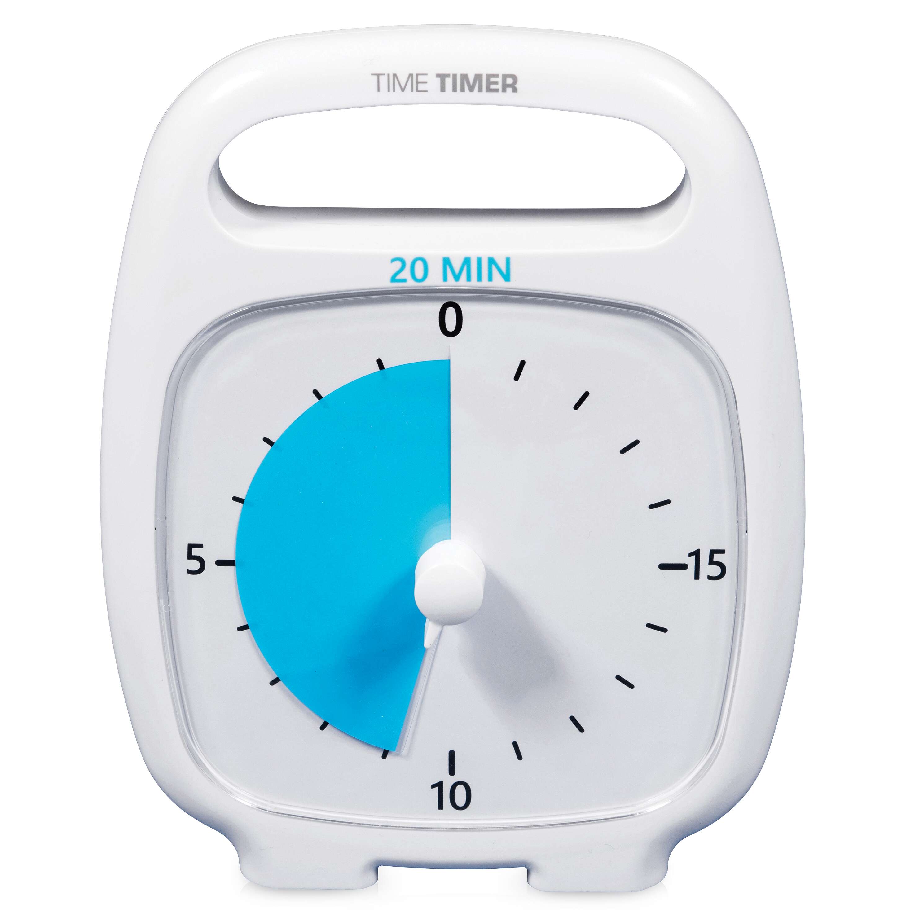 Time Timer Zeitdauer-Uhr „Plus“, 20 Min., Weiß