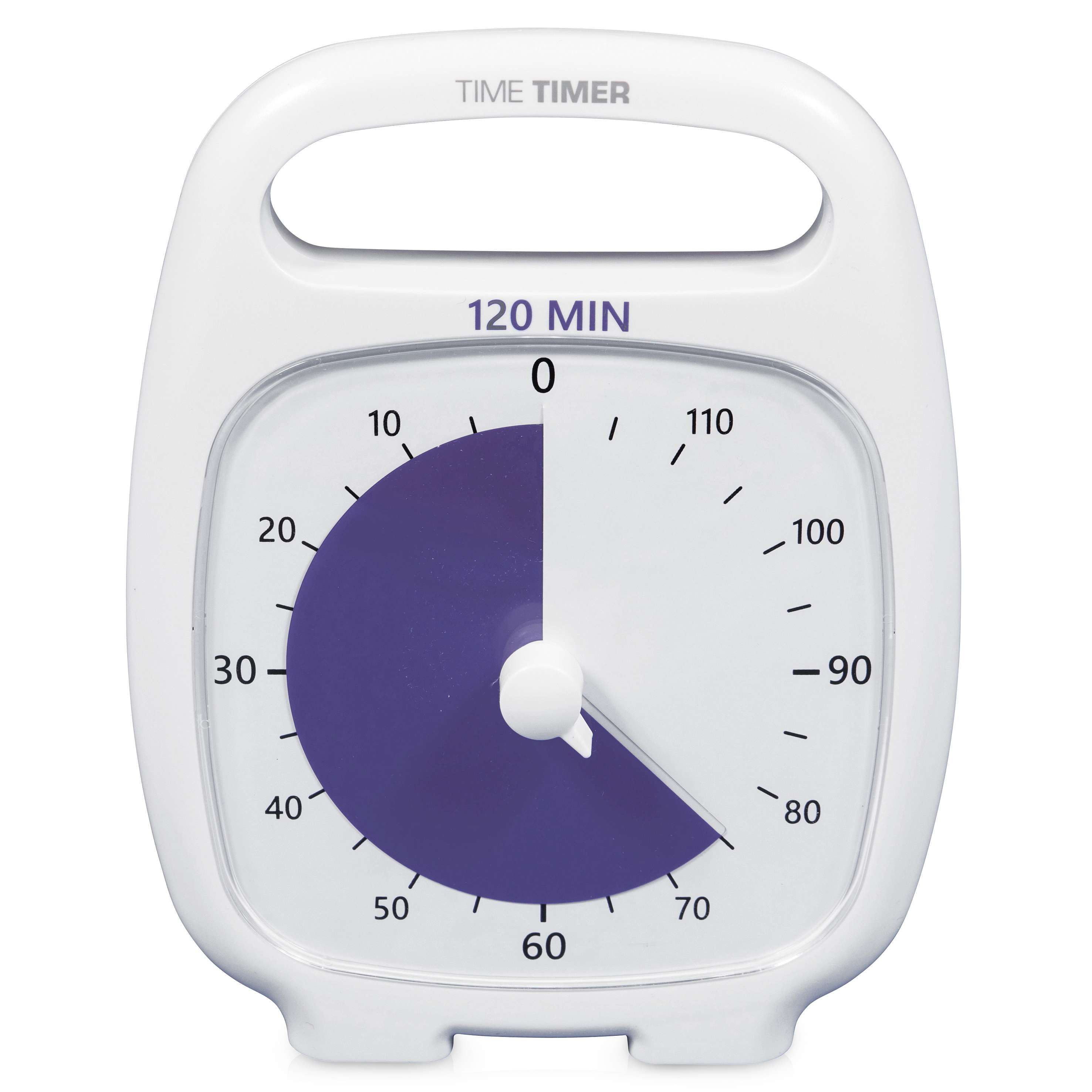 Time Timer Zeitdauer-Uhr „Plus“, 120 Min., Weiß