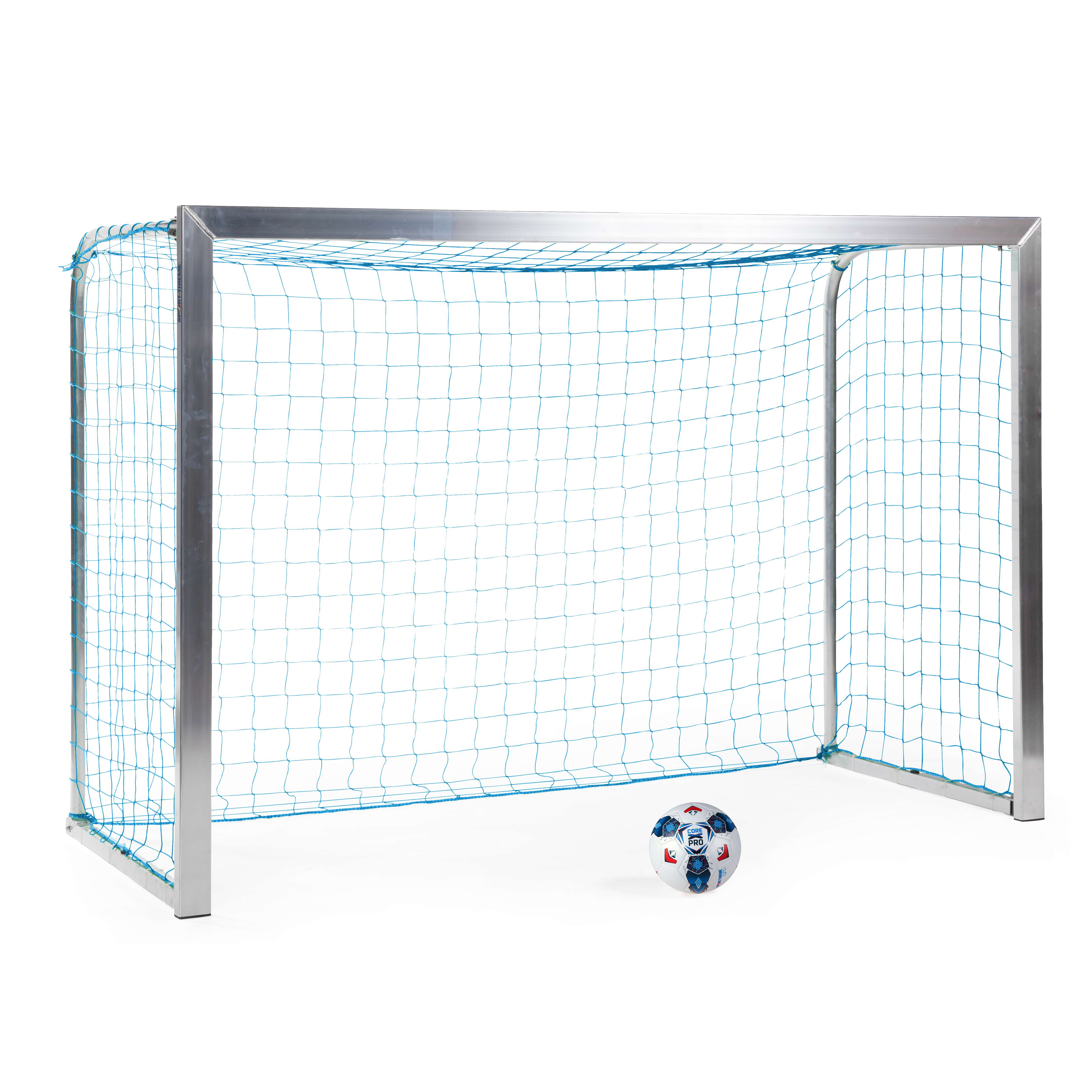 Sport-Thieme Mini-Fußballtor „Training“, Inkl. Netz, blau (MW 4,5 cm), 2,40×1,60 m, Tortiefe 1,00 m