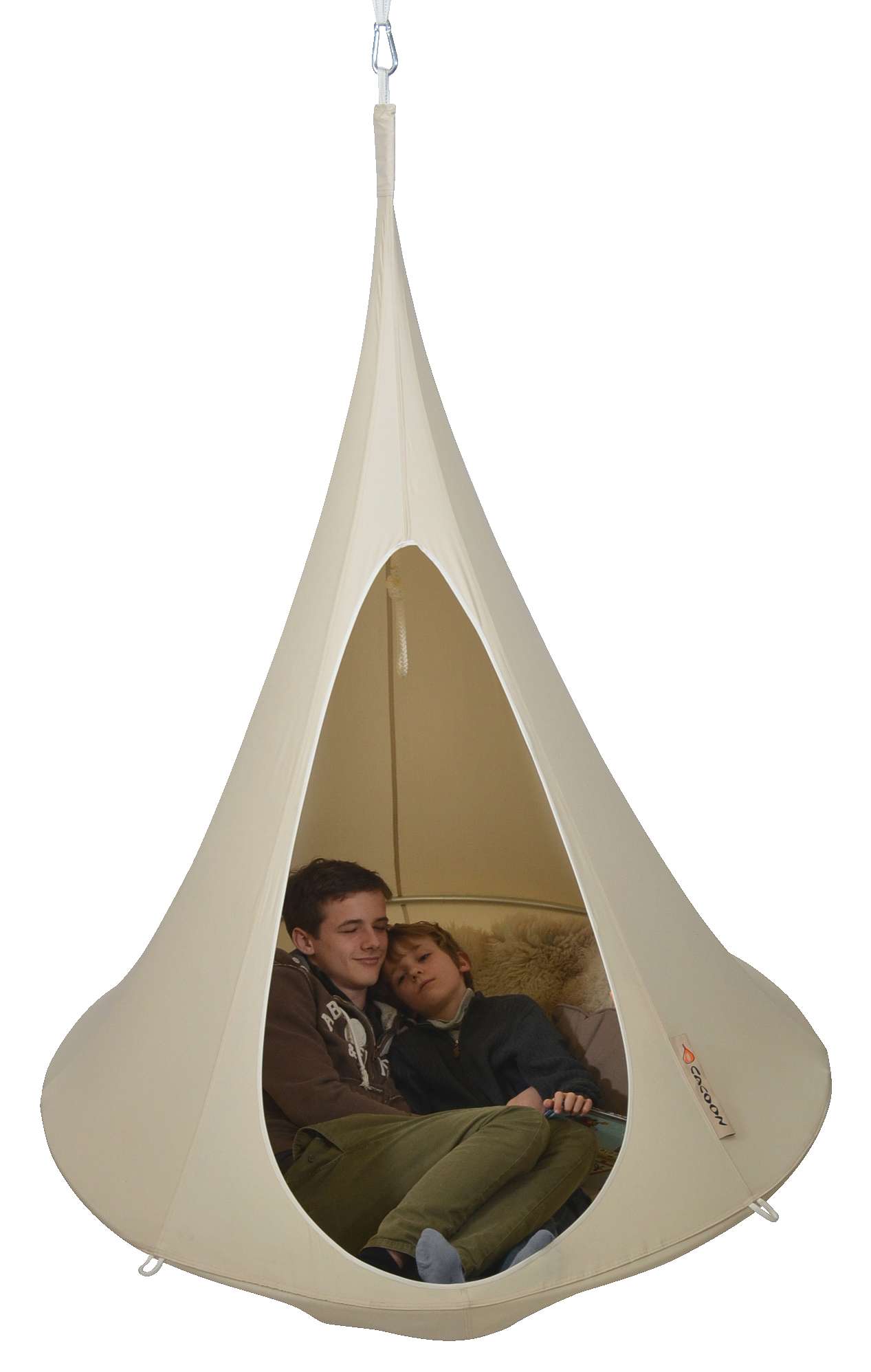 Cacoonworld Hängehöhle „Cacoon“, Naturweiß, Single, ø 1,5 m