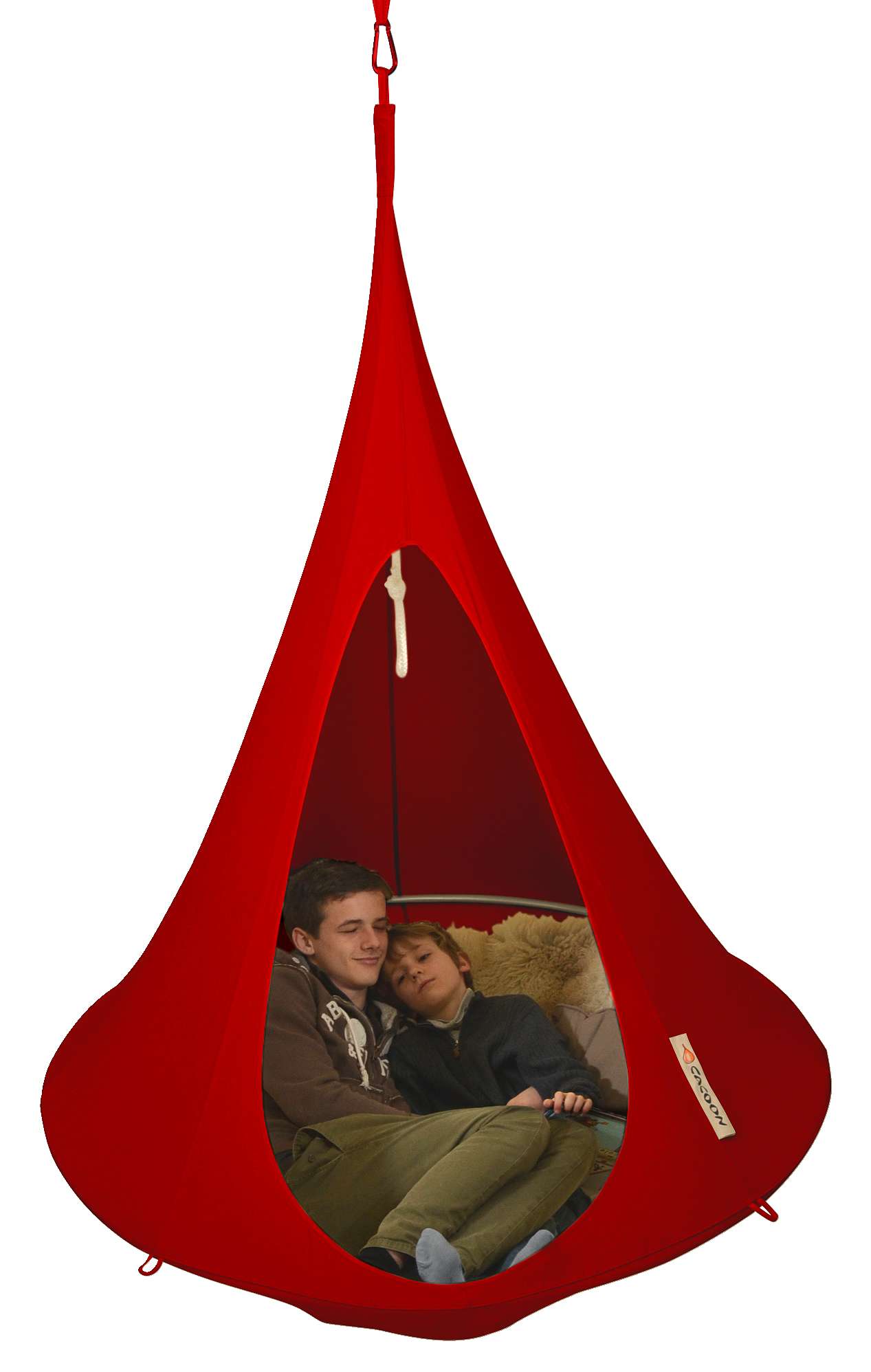 Cacoonworld Hängehöhle „Cacoon“, Rot, Single, ø 1,5 m